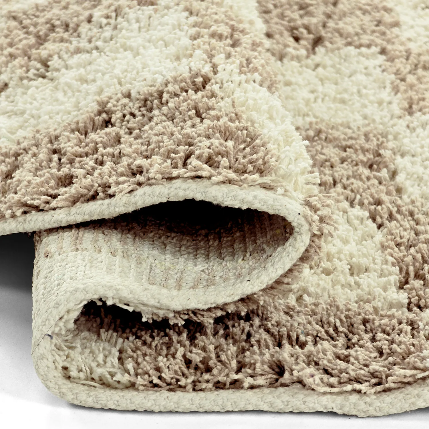 Runde Teppiche - Elsey Natural Cotton Shaggy (creme/sand)
