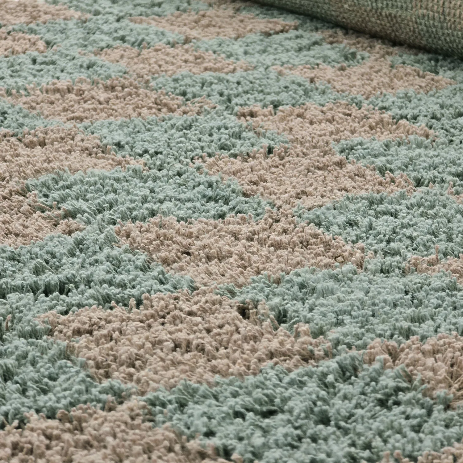 Hochflorteppiche - Elsey Natural Cotton Shaggy (grau/rosa)