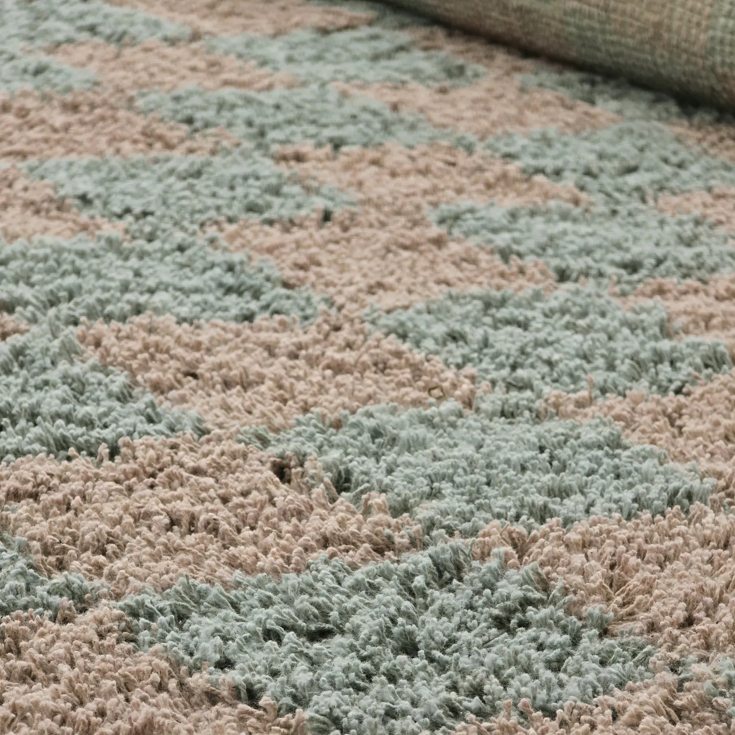 Hochflorteppiche - Elsey Natural Cotton Shaggy (grau/rosa)