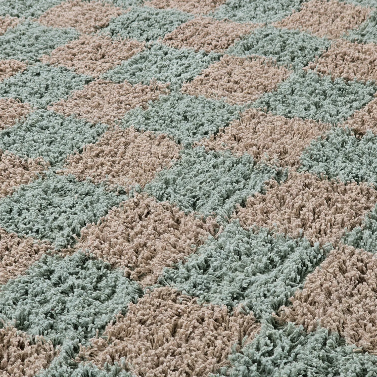 Hochflorteppiche - Elsey Natural Cotton Shaggy (grau/rosa)