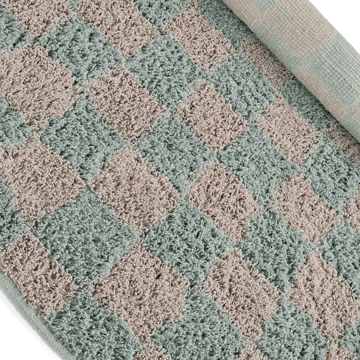 Runde Teppiche - Elsey Natural Cotton Shaggy (grau/rosa)