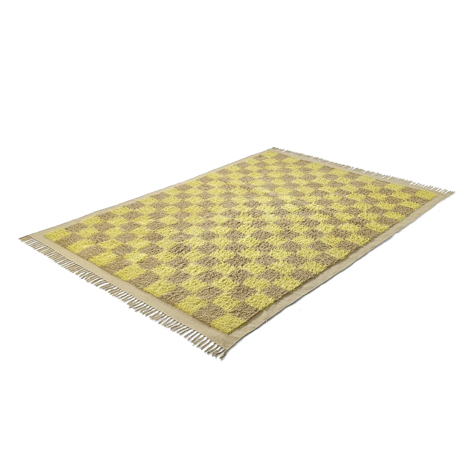 Hochflorteppiche - Elsey Natural Cotton Shaggy (gelb/beige)