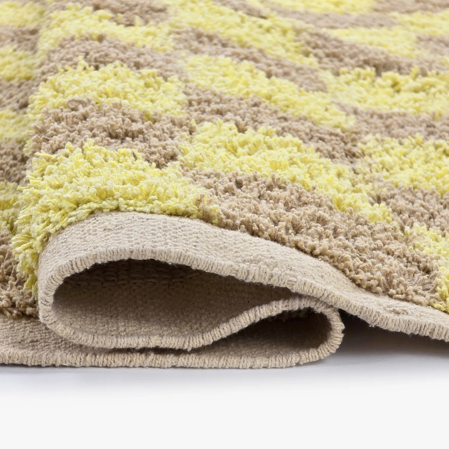 Hochflorteppiche - Elsey Natural Cotton Shaggy (gelb/beige)