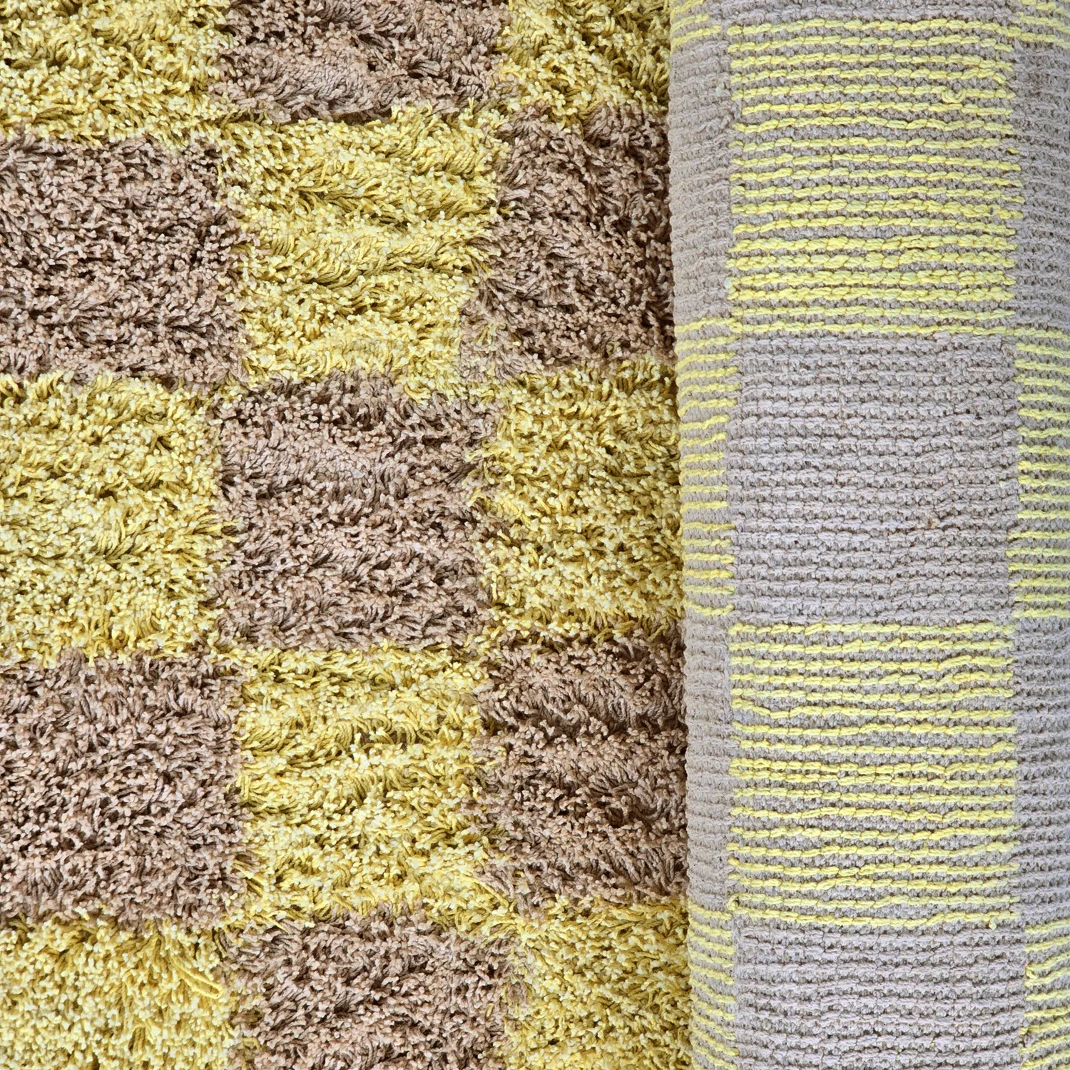 Hochflorteppiche - Elsey Natural Cotton Shaggy (gelb/beige)