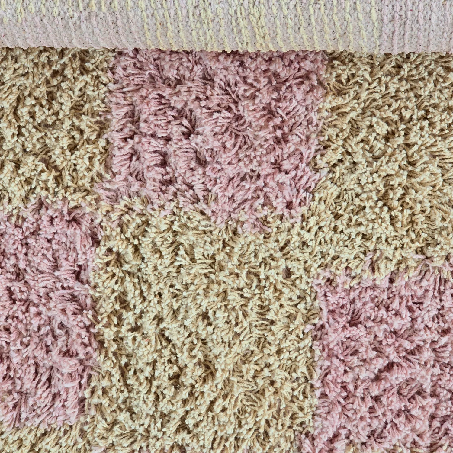 Runde Teppiche - Elsey Natural Cotton Shaggy (rosa/orange)