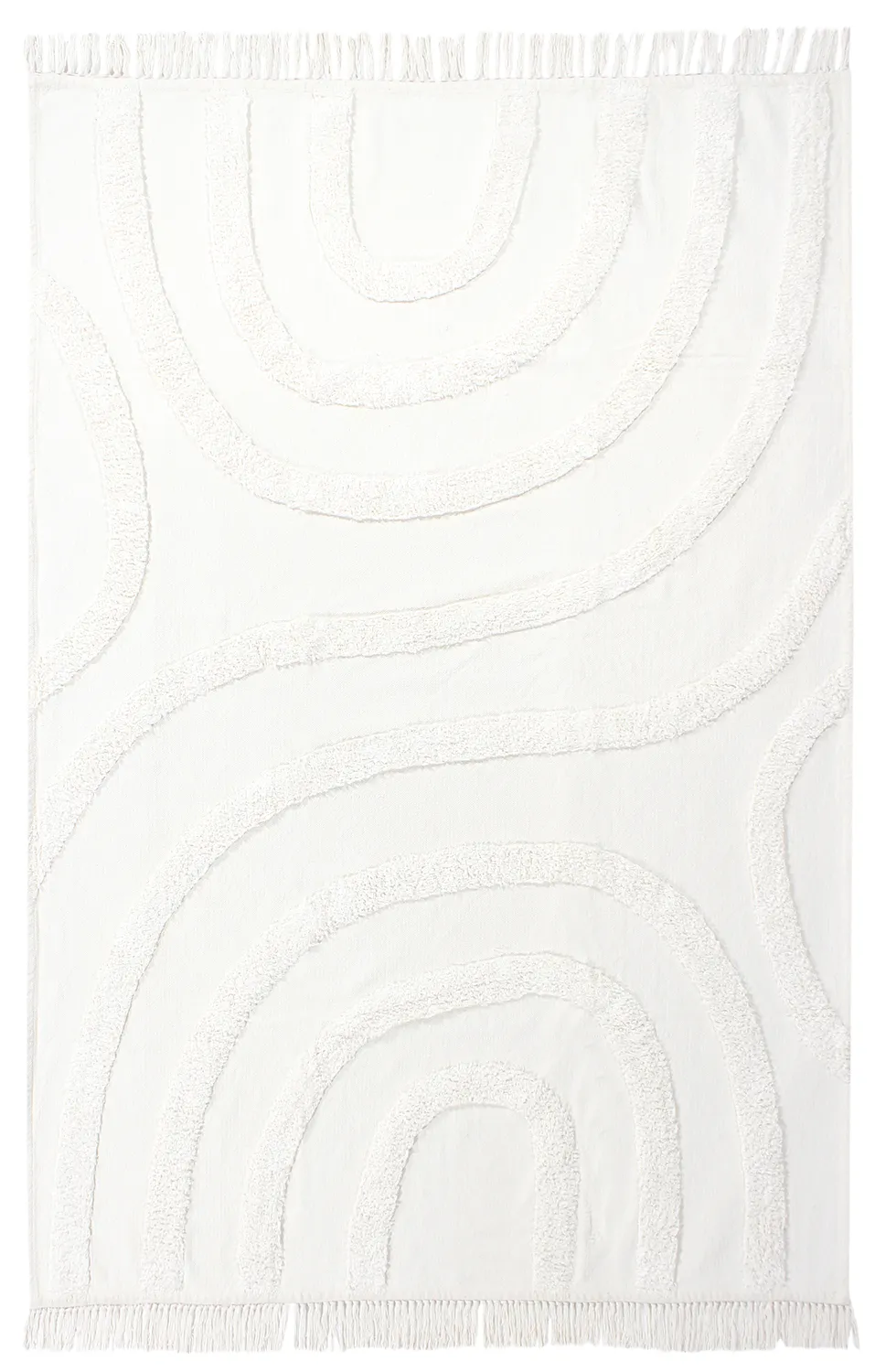 Hochflorteppiche - Emilia Natural Cotton Shaggy (offwhite)