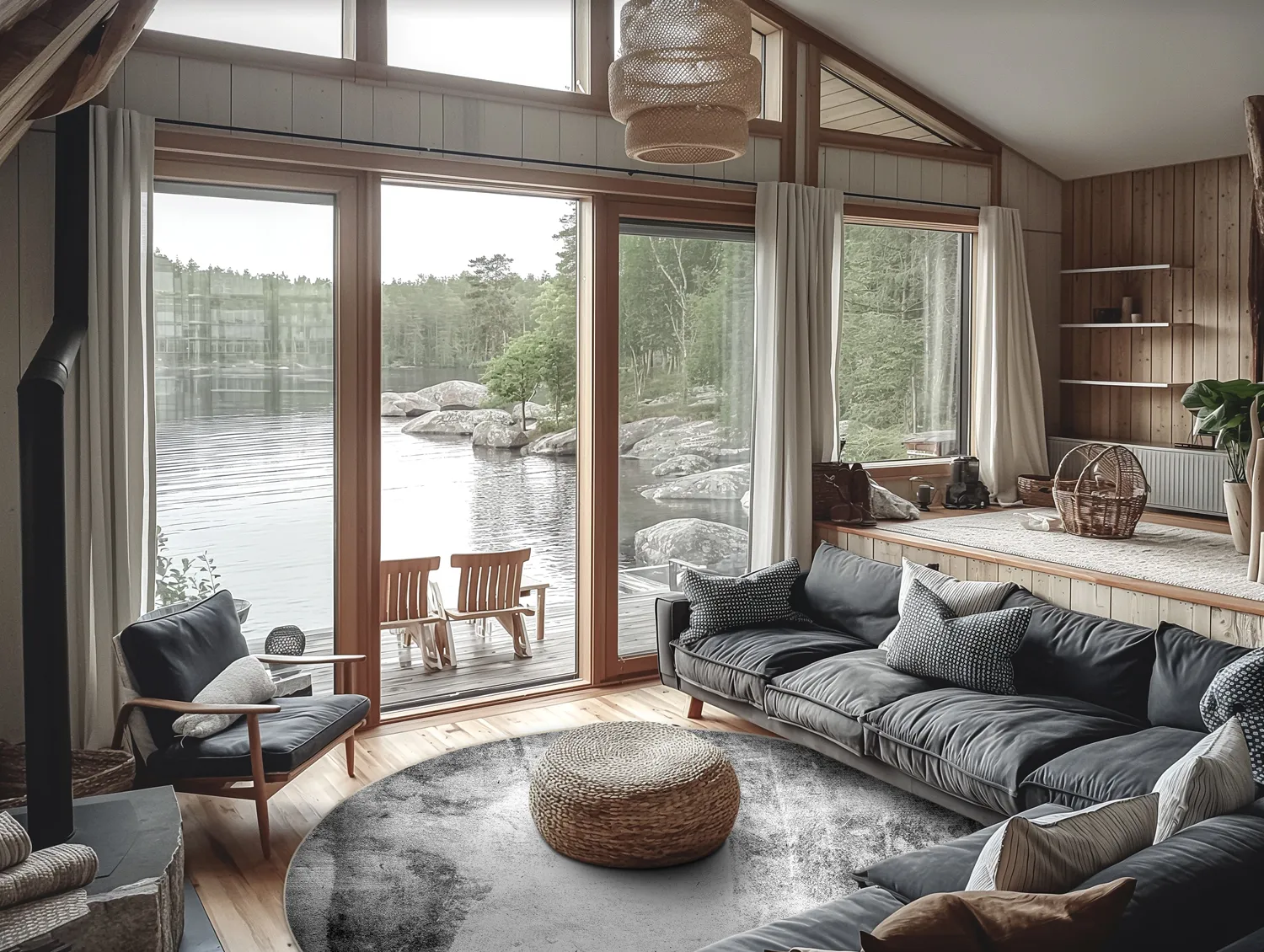 Rund Teppich - Esperia (grau)