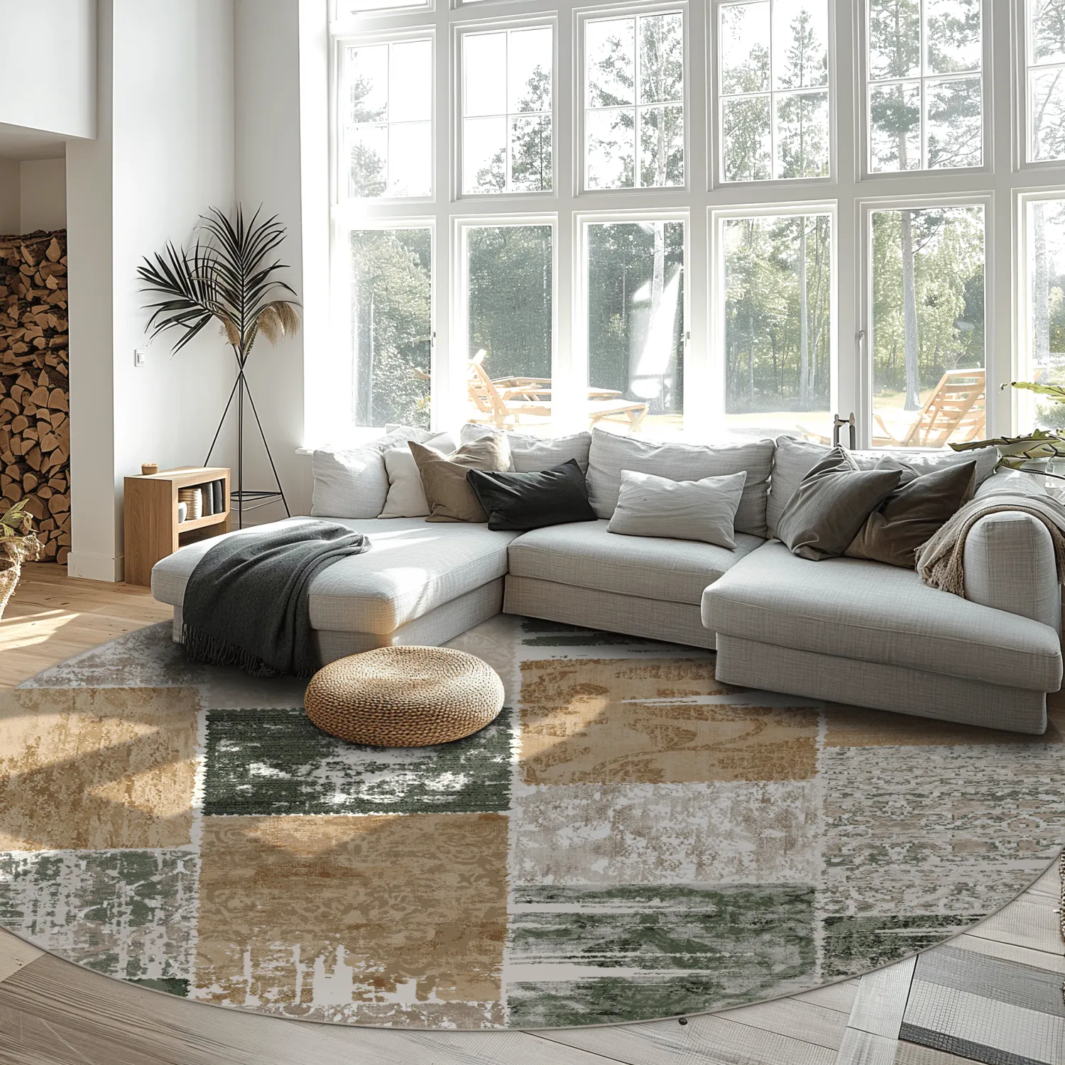 Rund Teppich - Ephesus (grün)