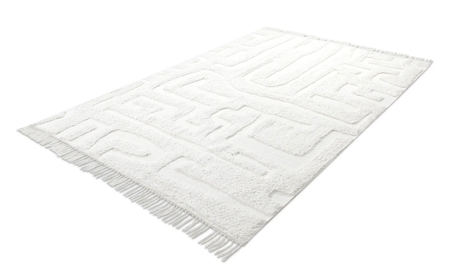 Tapis à poils longs - Fallon Natural Cotton Shaggy (blanc cassé)