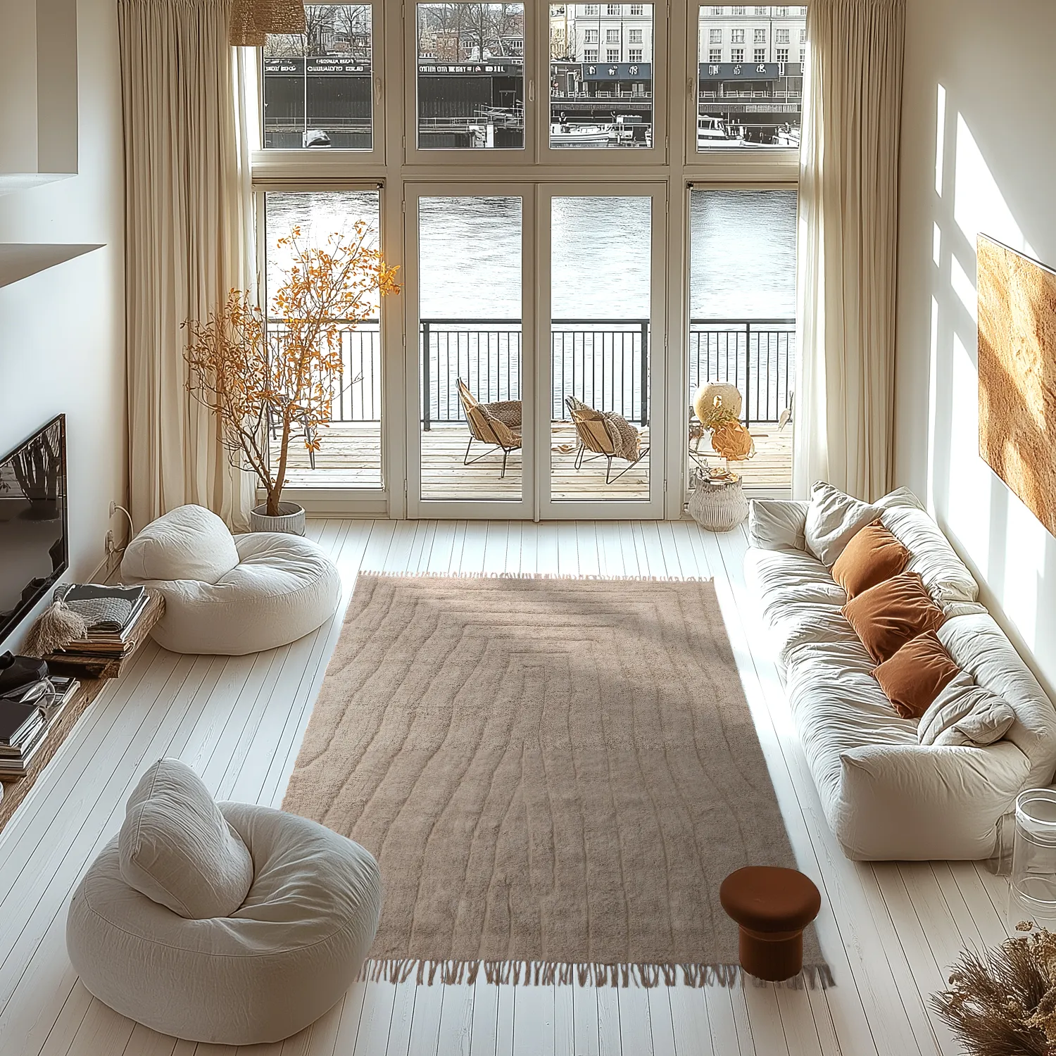 Hochflorteppiche - Farley Natural Cotton Shaggy (beige)