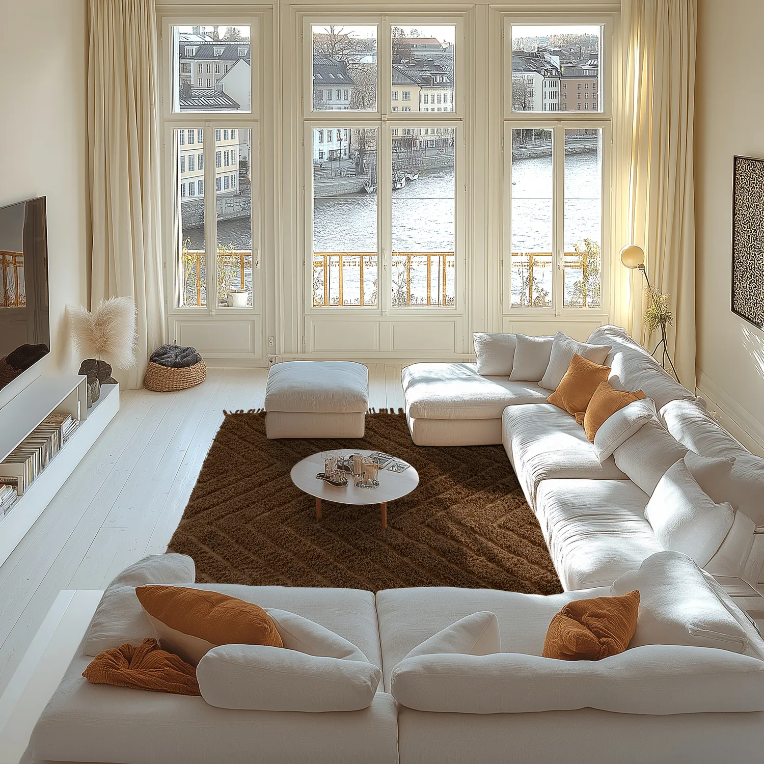 Hochflorteppiche - Farley Natural Cotton Shaggy (braun)