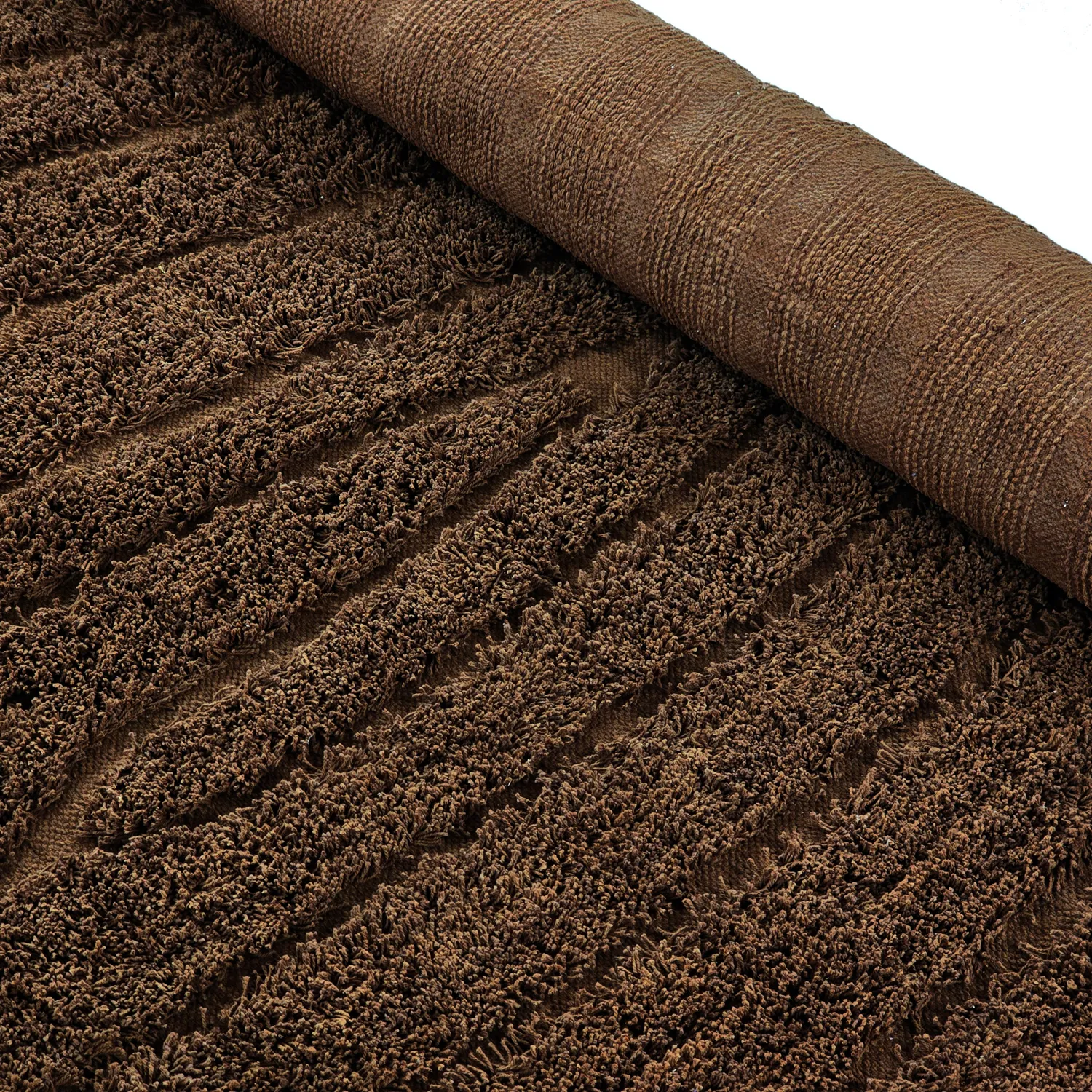 Hochflorteppiche - Farley Natural Cotton Shaggy (braun)