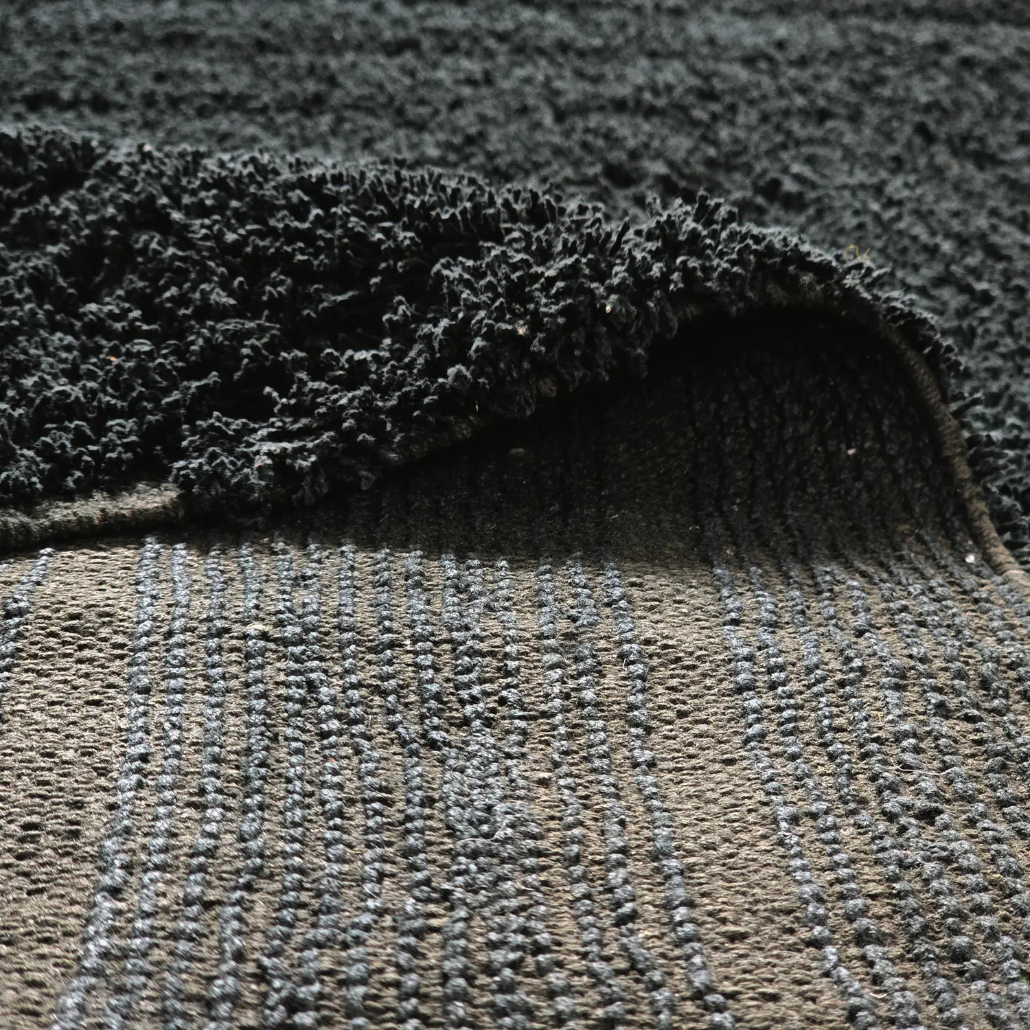 Hochflorteppiche - Farley Natural Cotton Shaggy (schwarz)