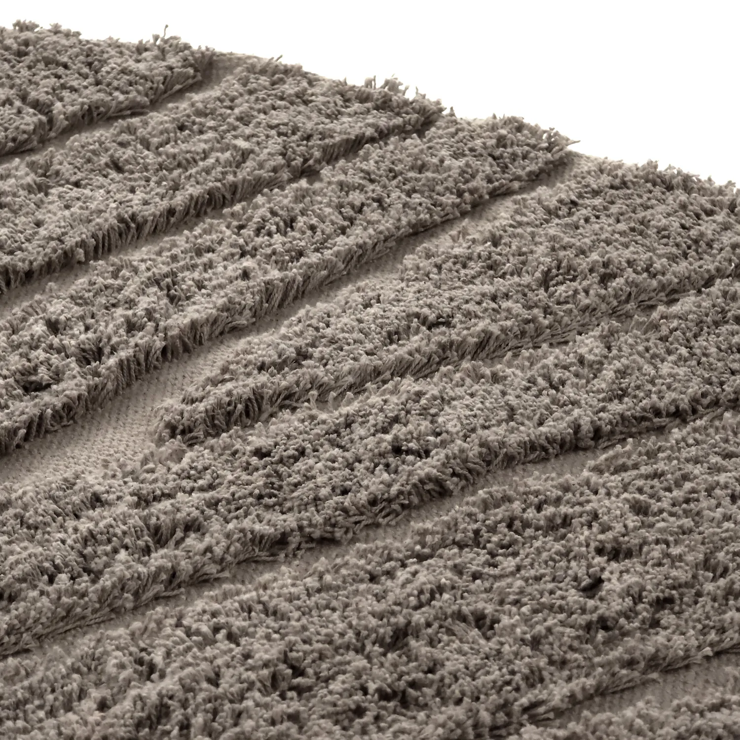 Runde Teppiche - Farley Natural Cotton Shaggy (taupe)