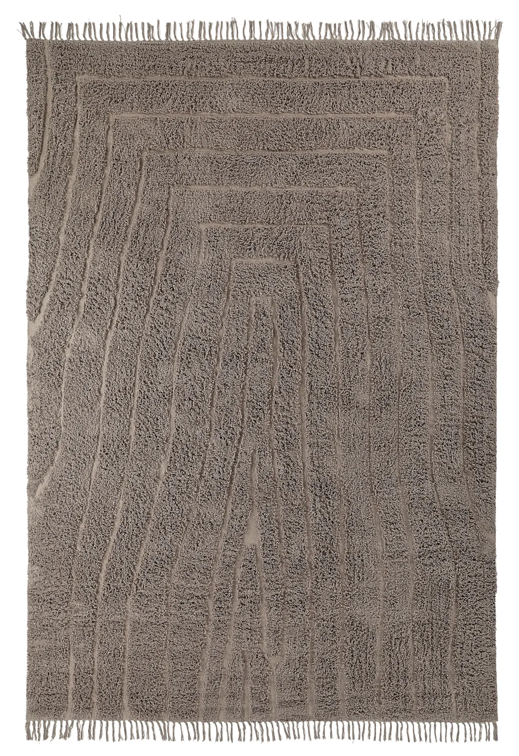 Tapis à poils longs - Farley Natural Cotton Shaggy (taupe)