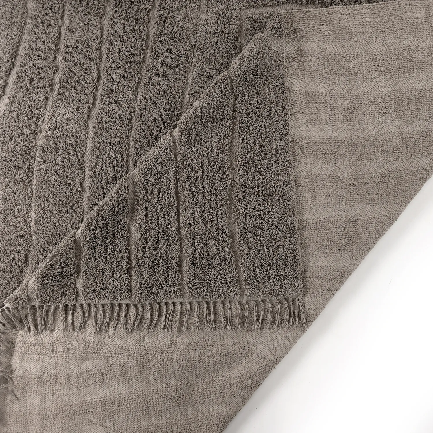 Tapis à poils longs - Farley Natural Cotton Shaggy (taupe)