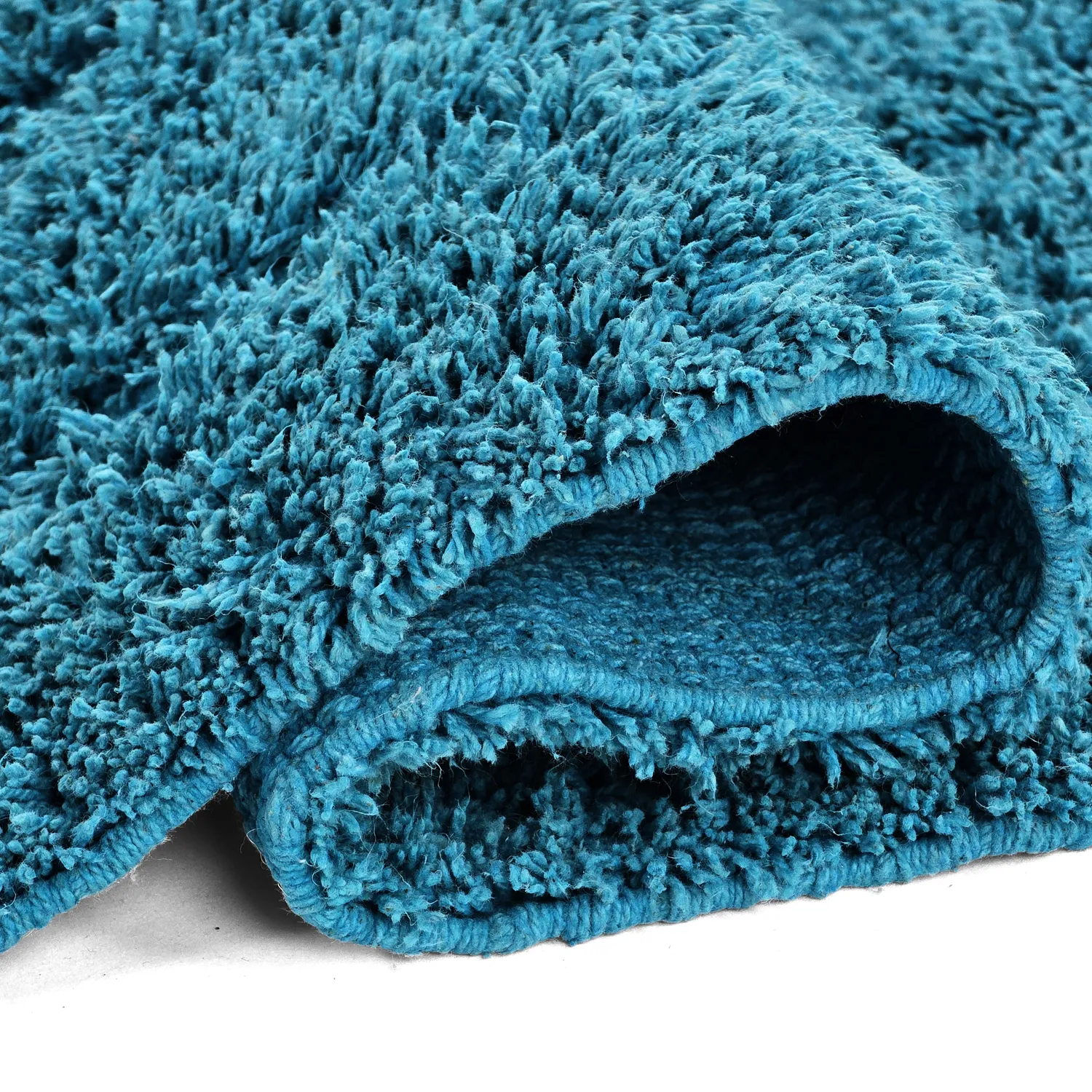 Hochflorteppiche - Farley Natural Cotton Shaggy (türkis)