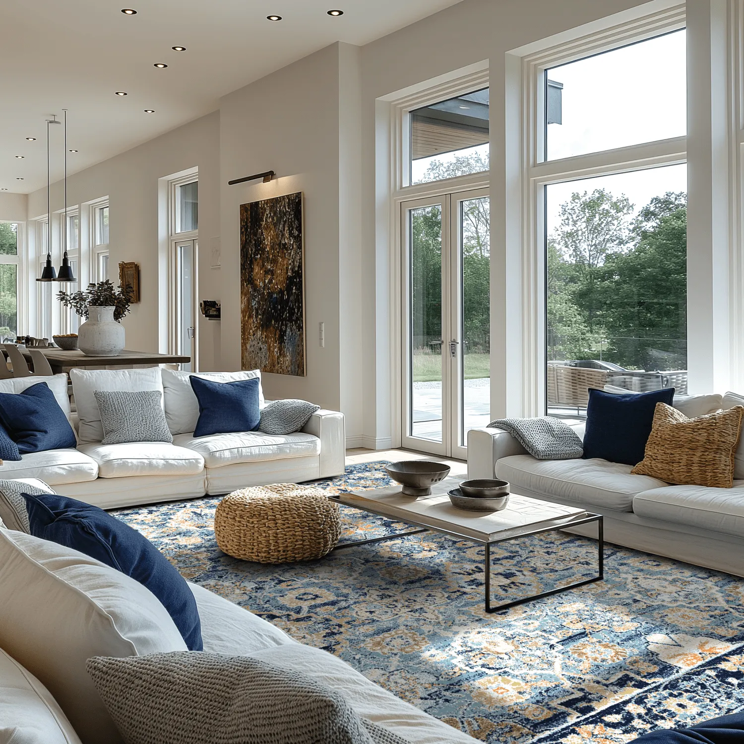 Wilton-Teppich - Fernana (blau/multi)