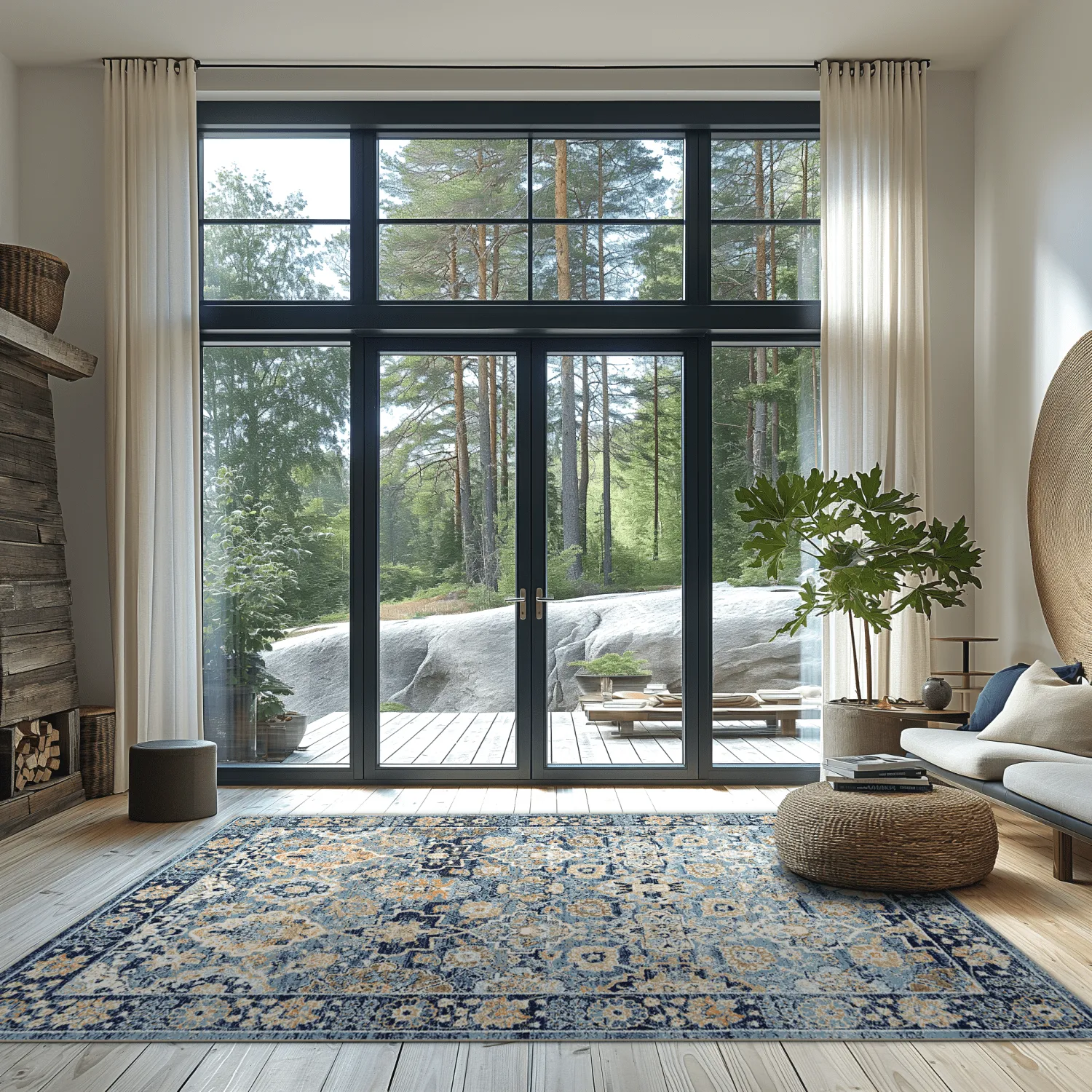 Wilton-Teppich - Fernana (blau/multi)