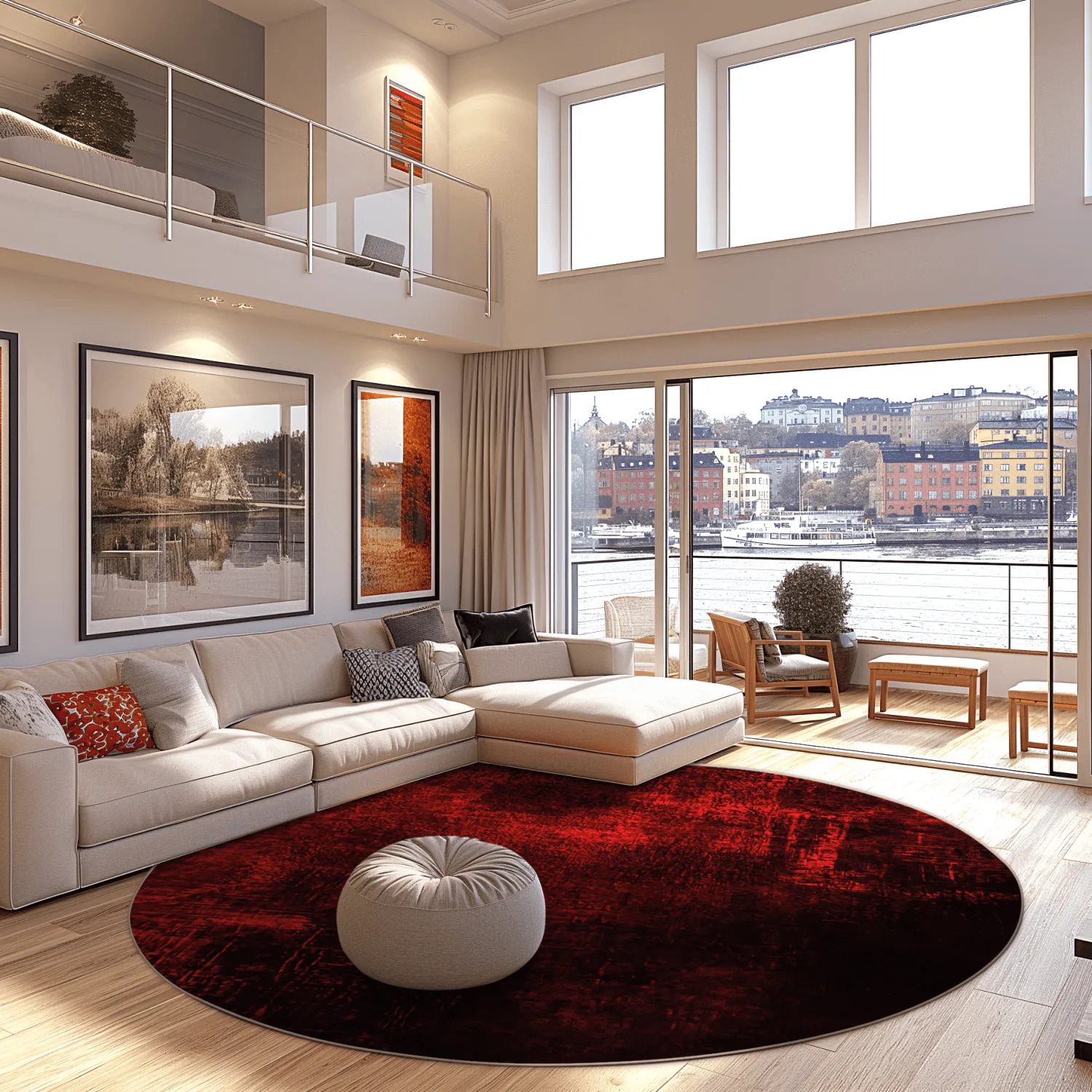 Rund Teppich - Frome (rot)