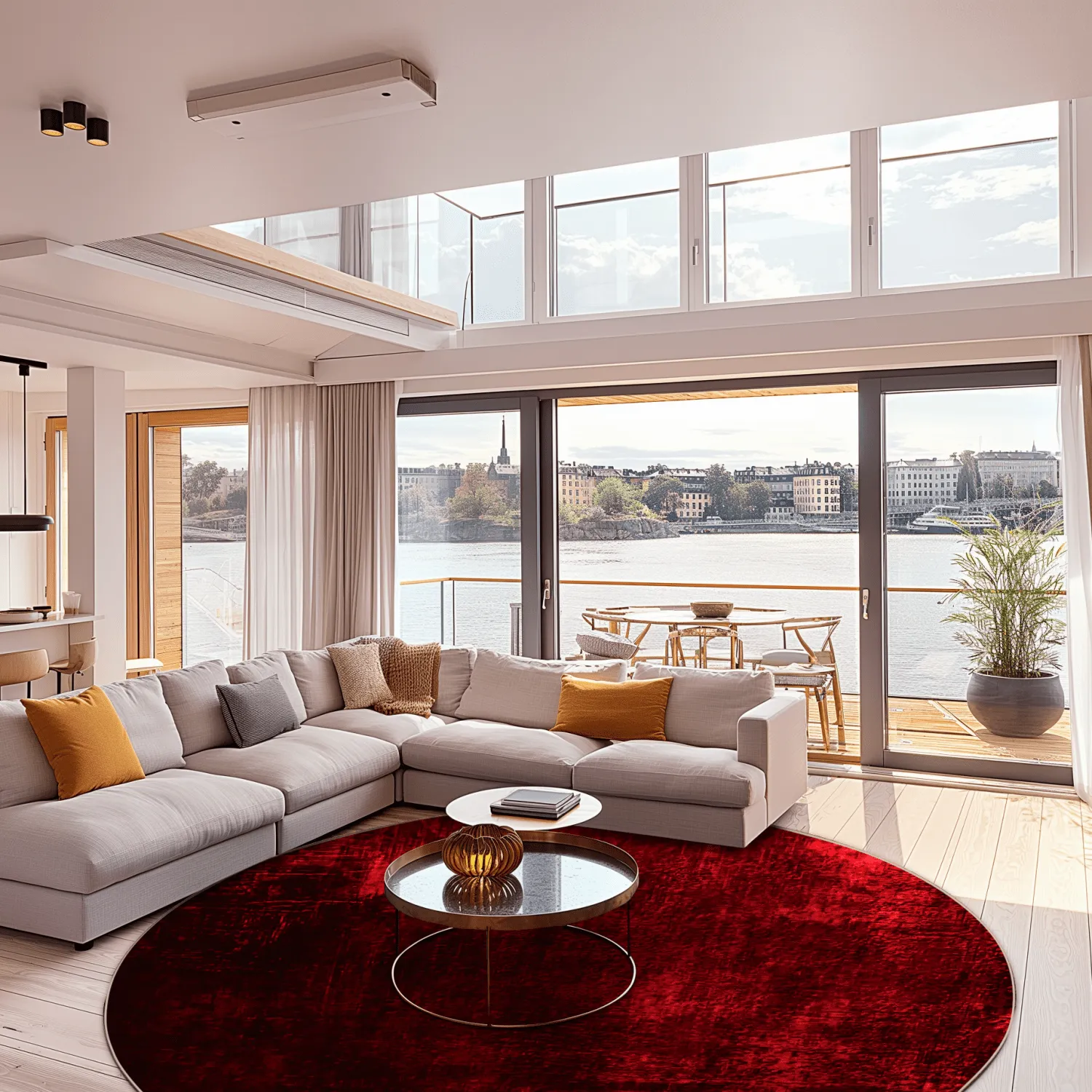 Rund Teppich - Frome (rot)