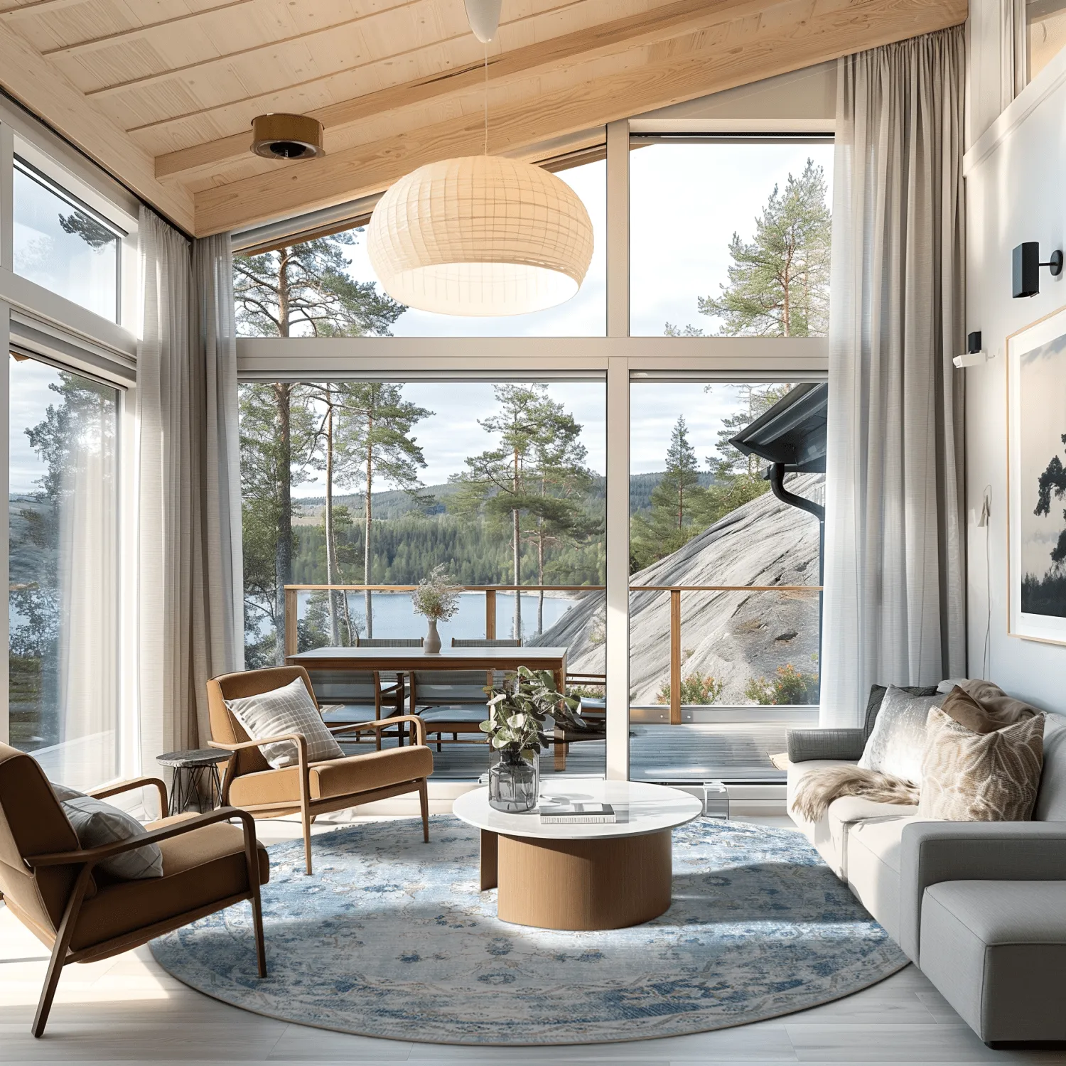 Runde Teppiche - Gombalia (hellblau)