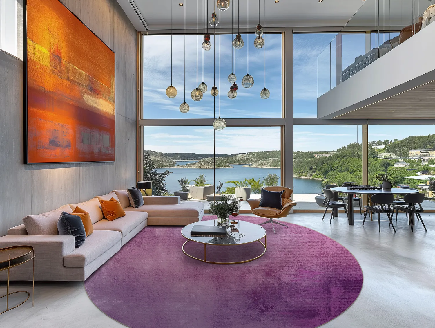 Rund Teppich - Guillos (violett)