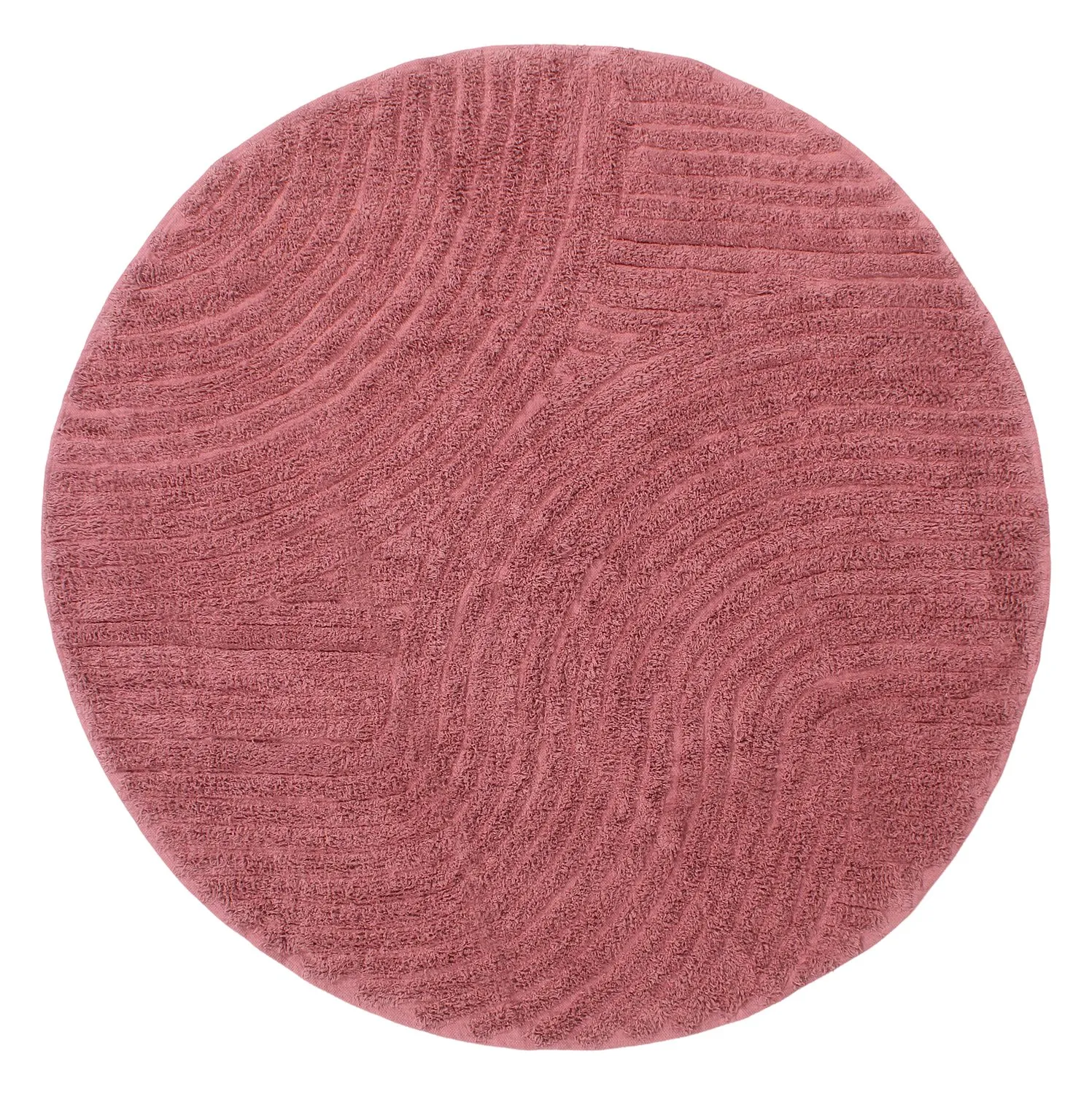 Runde Teppiche - Halo Natural Cotton Shaggy (rot)