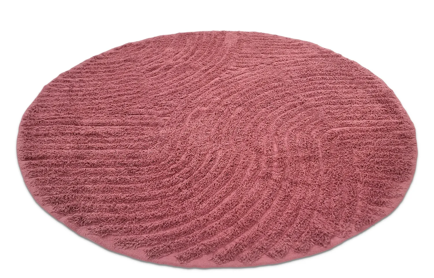 Runde Teppiche - Halo Natural Cotton Shaggy (rot)