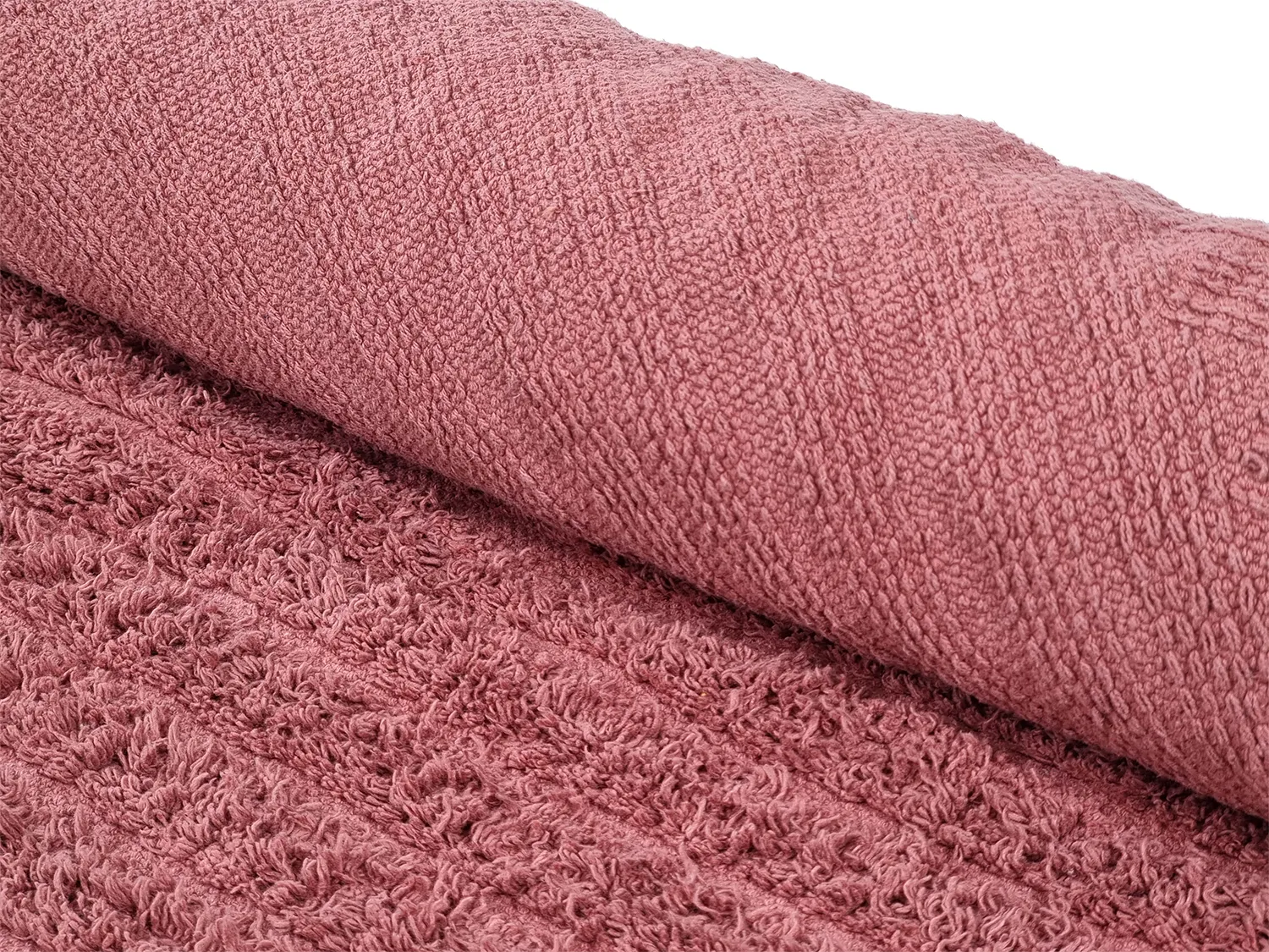 Runde Teppiche - Halo Natural Cotton Shaggy (rot)