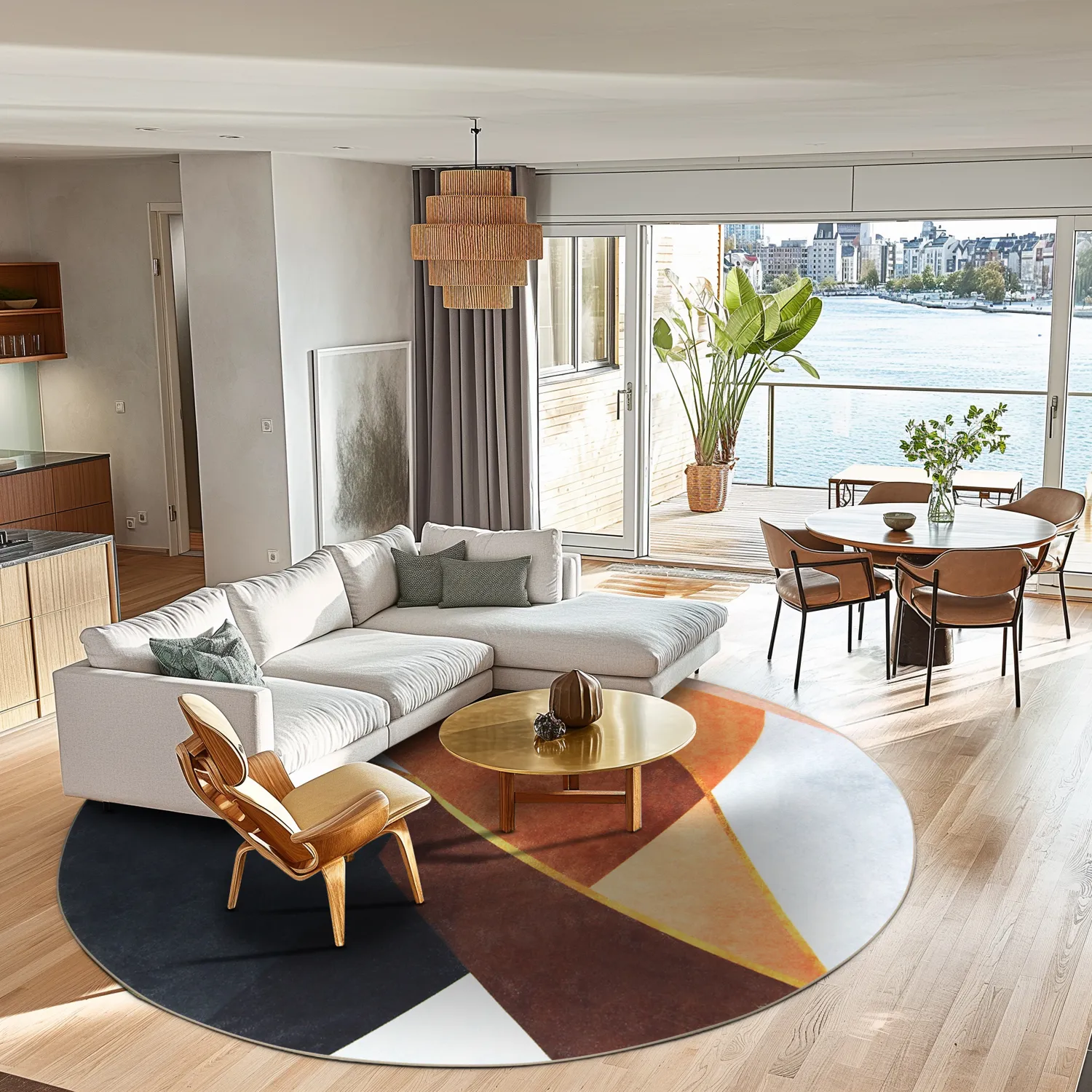 Runde Teppiche - Hazel (orange/multi)