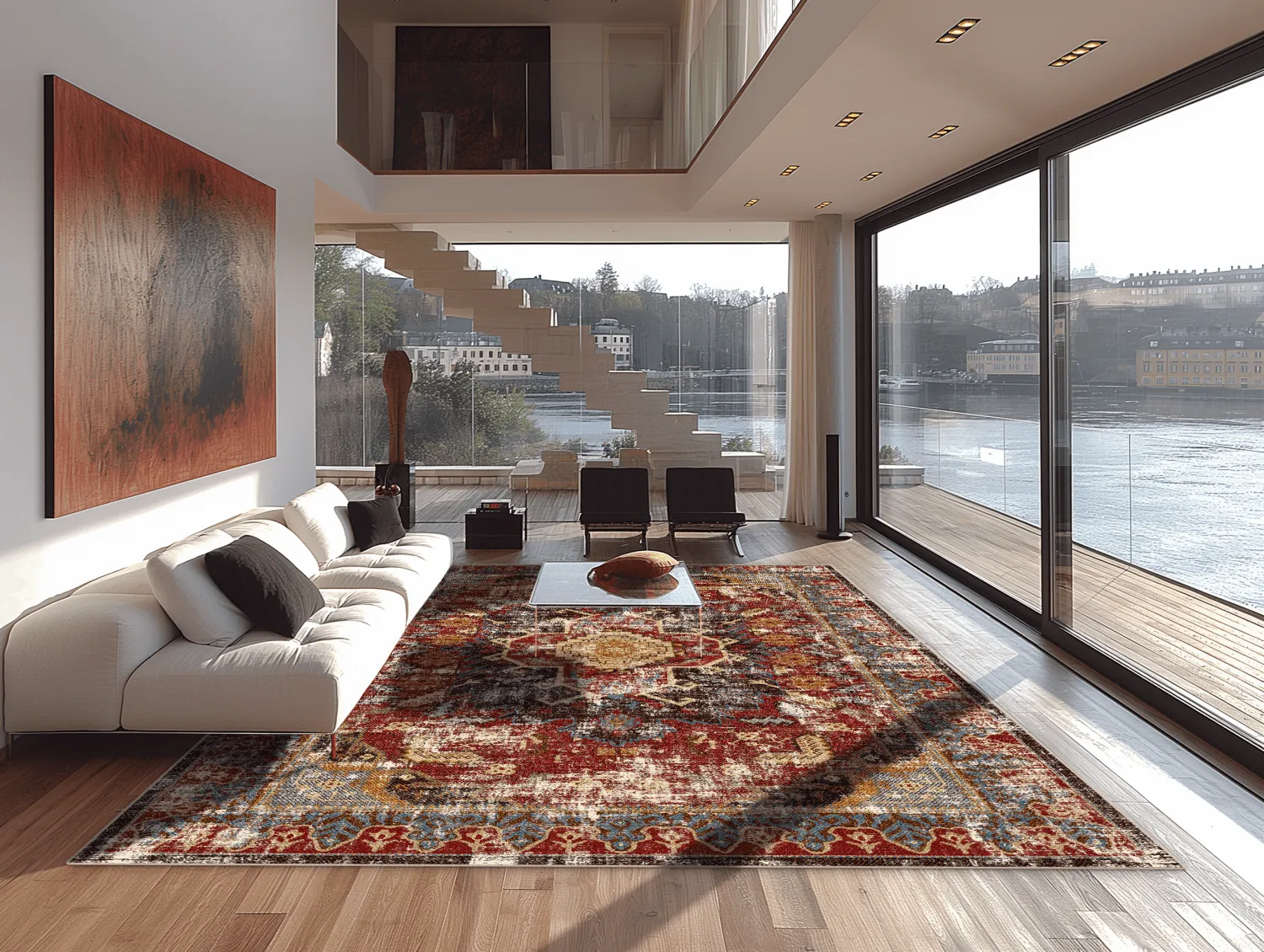 Wilton-Teppich - Idri (rot/multi)