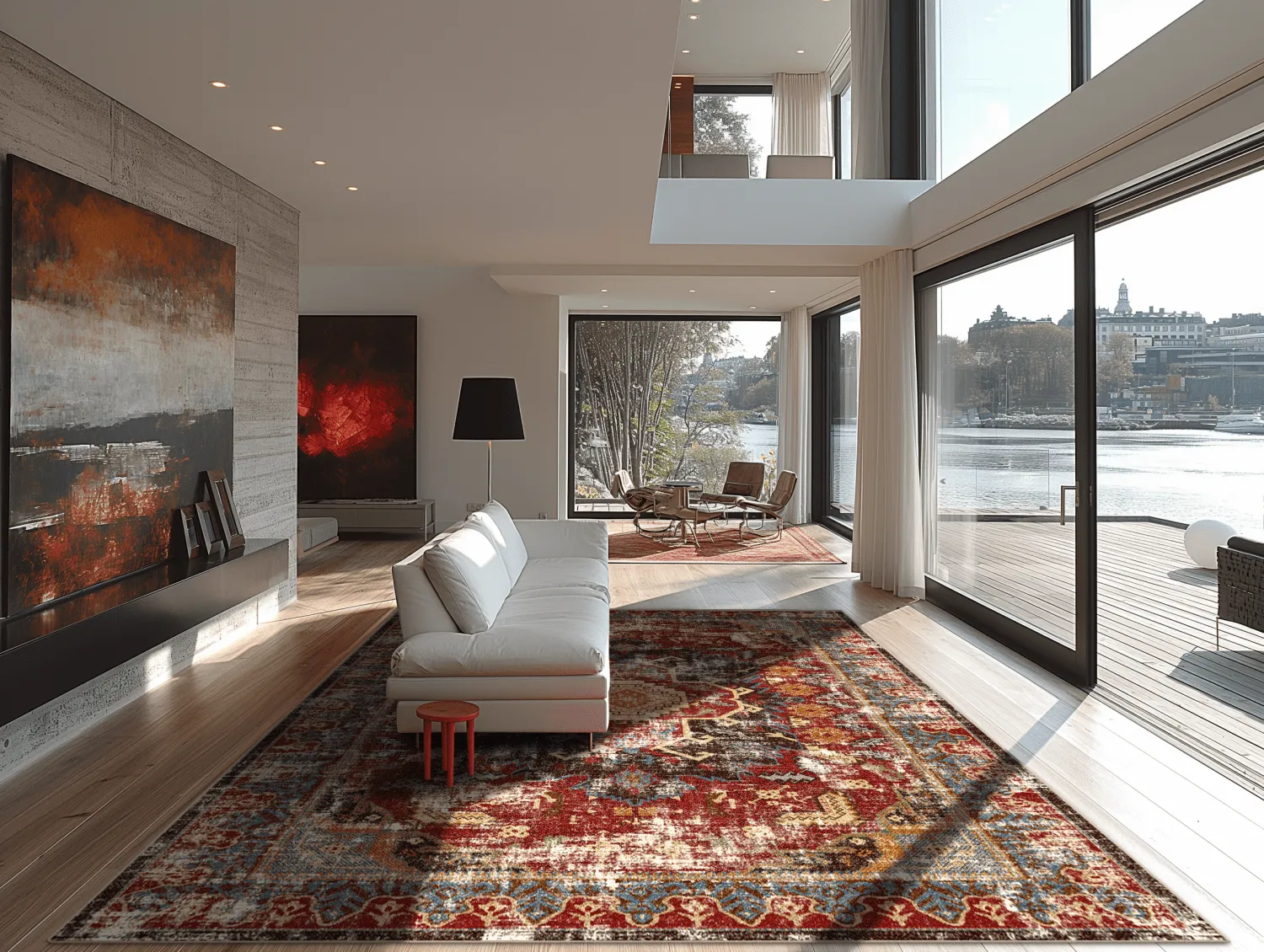 Wilton-Teppich - Idri (rot/multi)