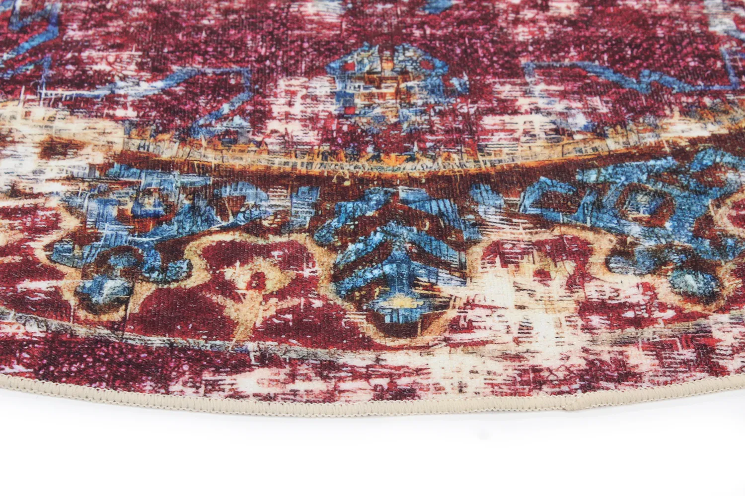 Rund Teppich - Idri (burgund/multi)