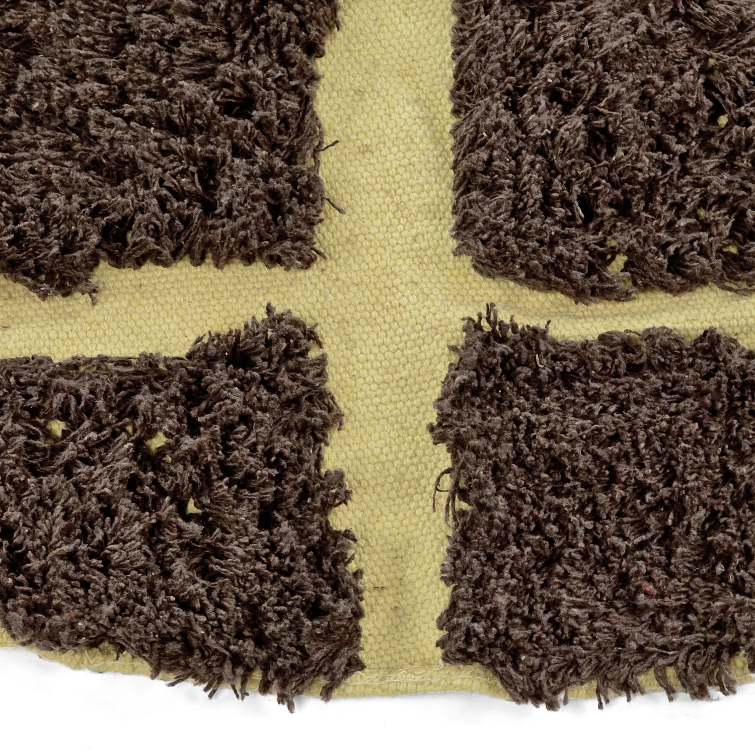 Rund Teppich - Ikara Natural Cotton Shaggy (braun)