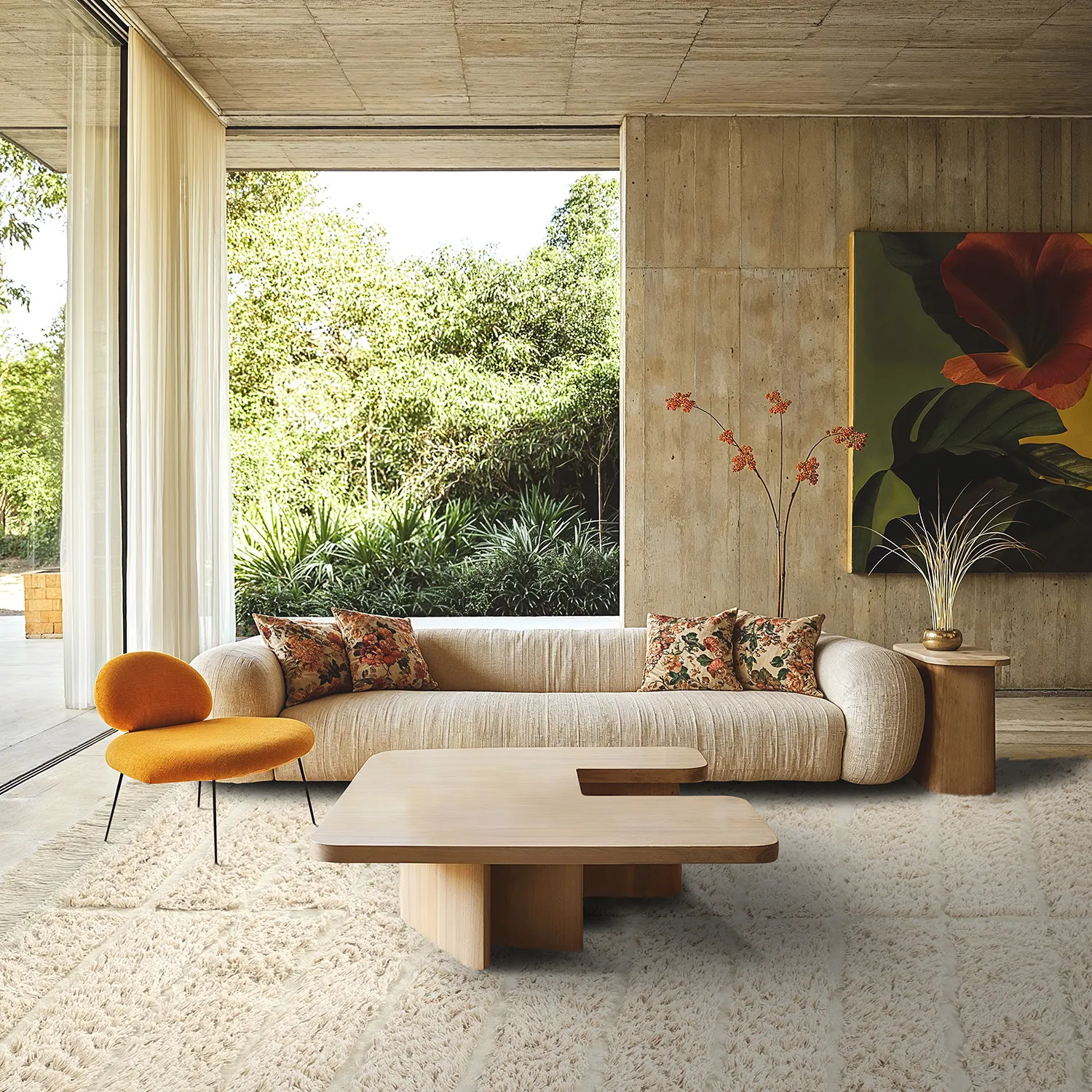 Hochflorteppiche - Ikara Natural Cotton Shaggy (creme)