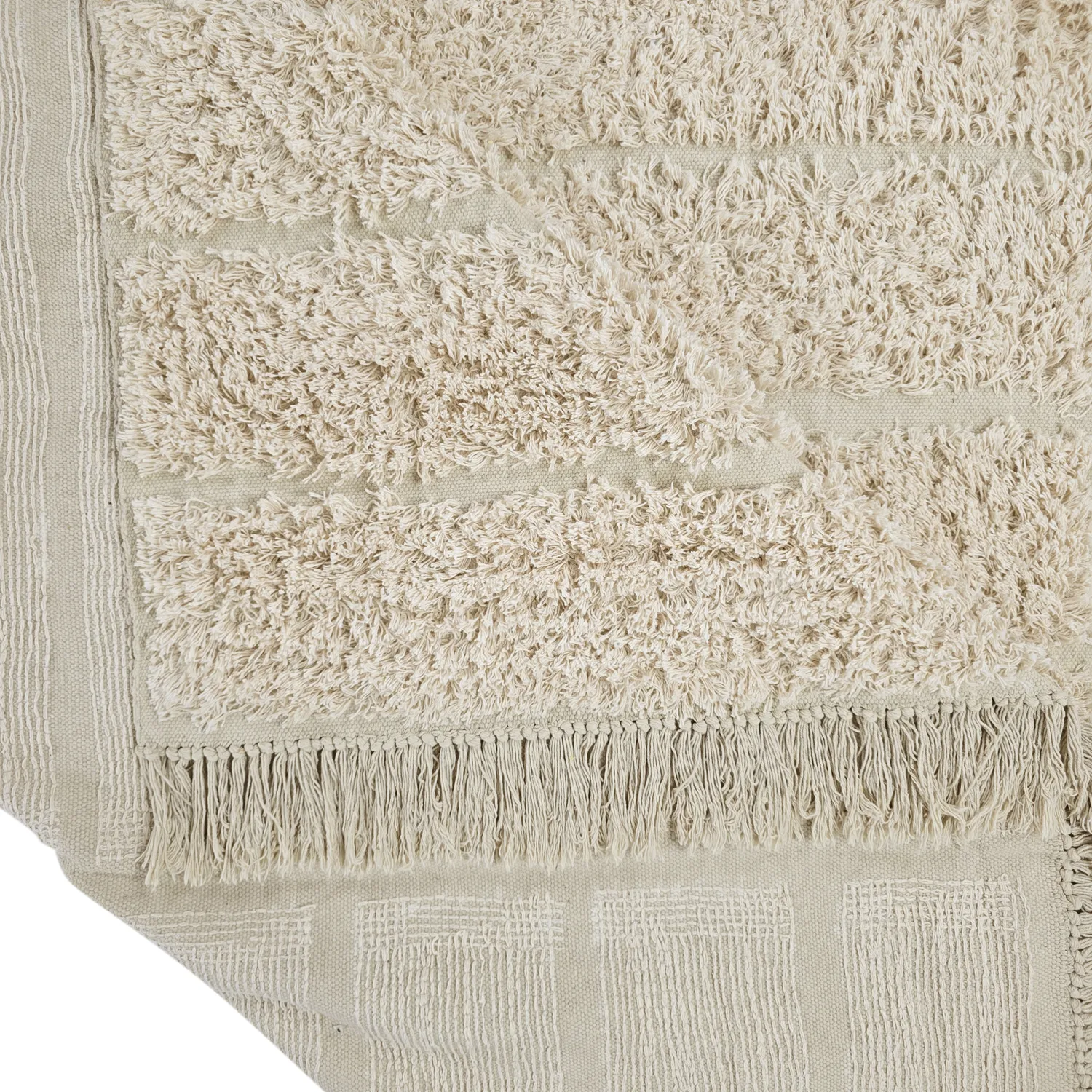 Hochflorteppiche - Ikara Natural Cotton Shaggy (creme)