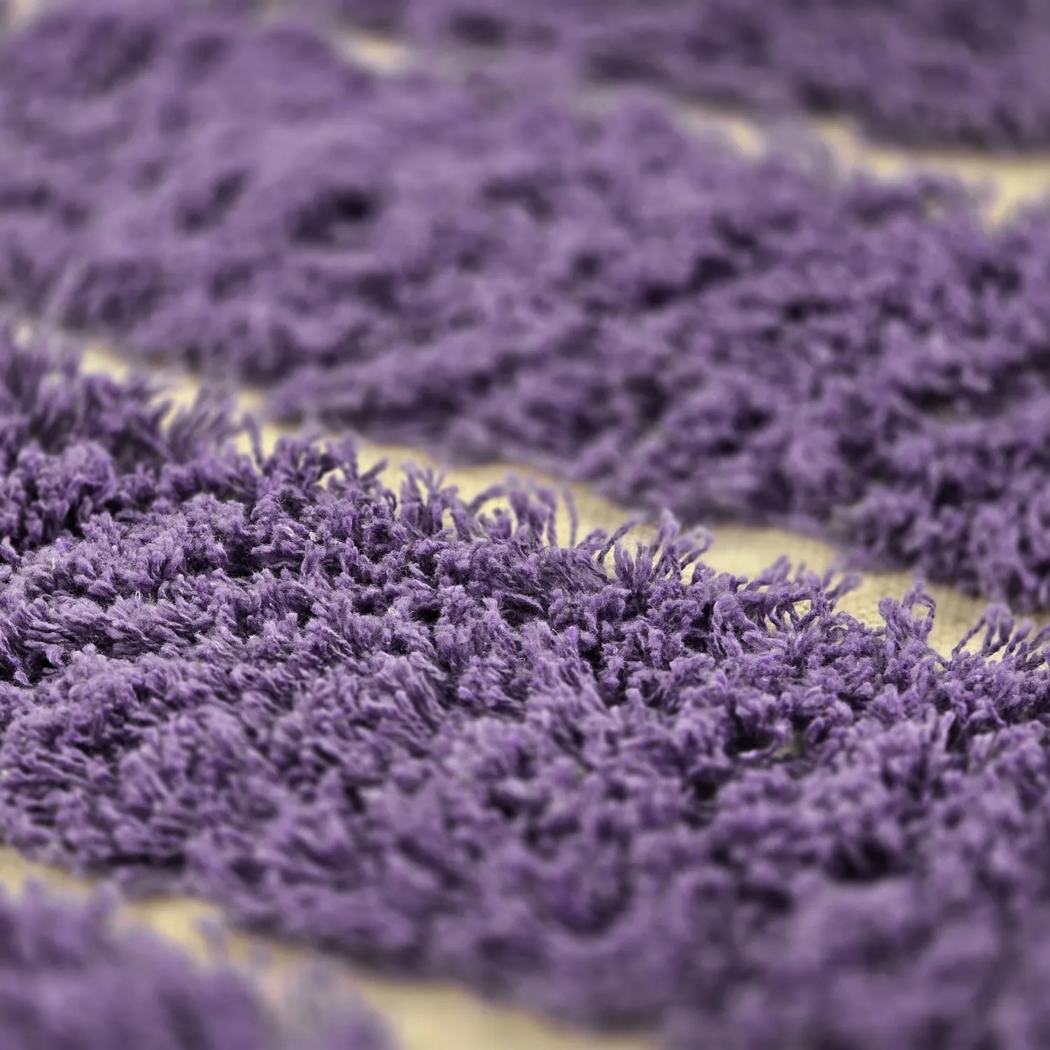 Rund Teppich - Ikara Natural Cotton Shaggy (lila)