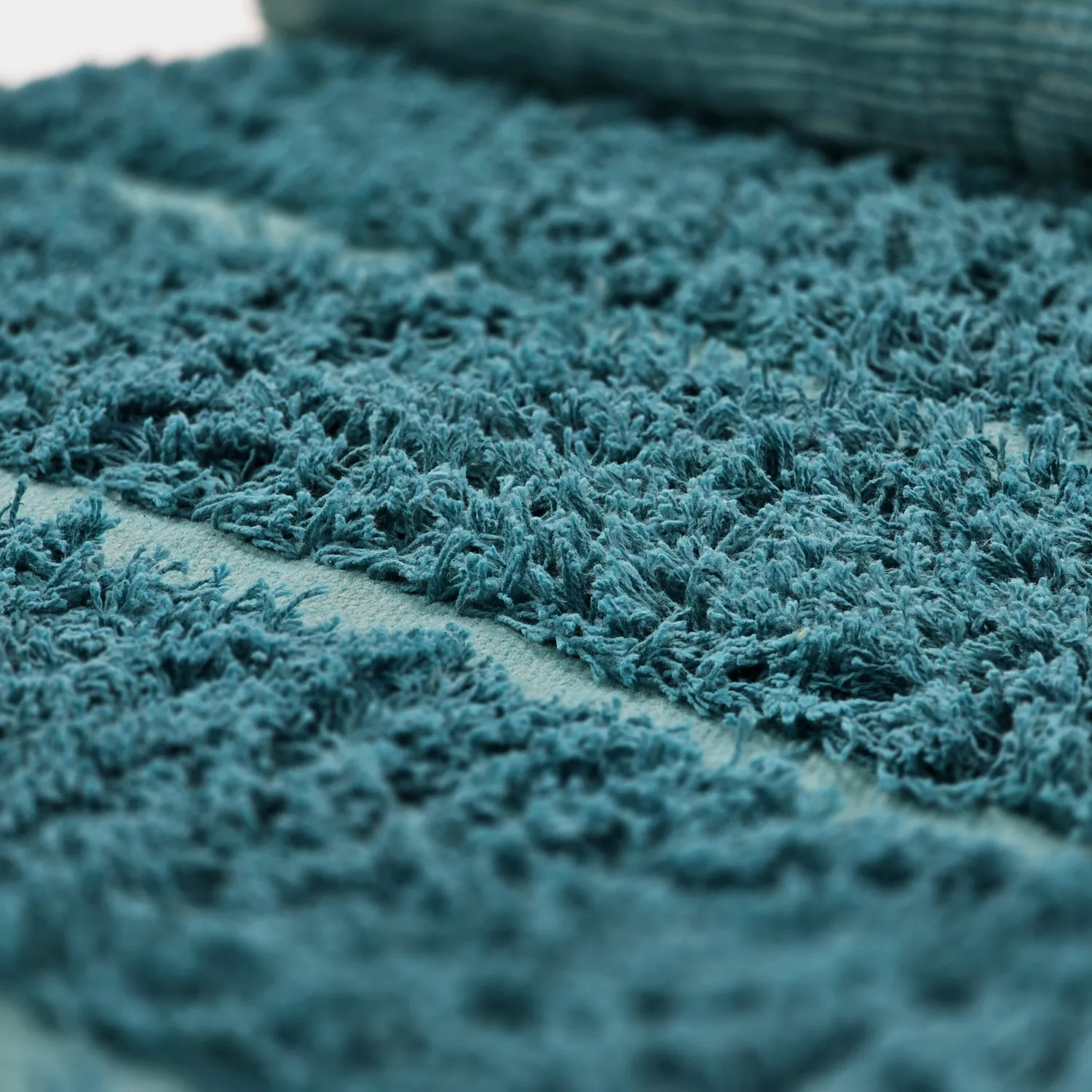 Tapis à poils longs - Ikara Natural Cotton Shaggy (turquoise)