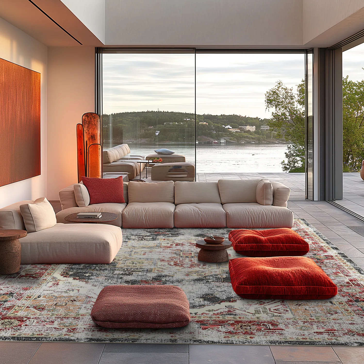 Wilton-Teppich - Javis (rot/bunt)