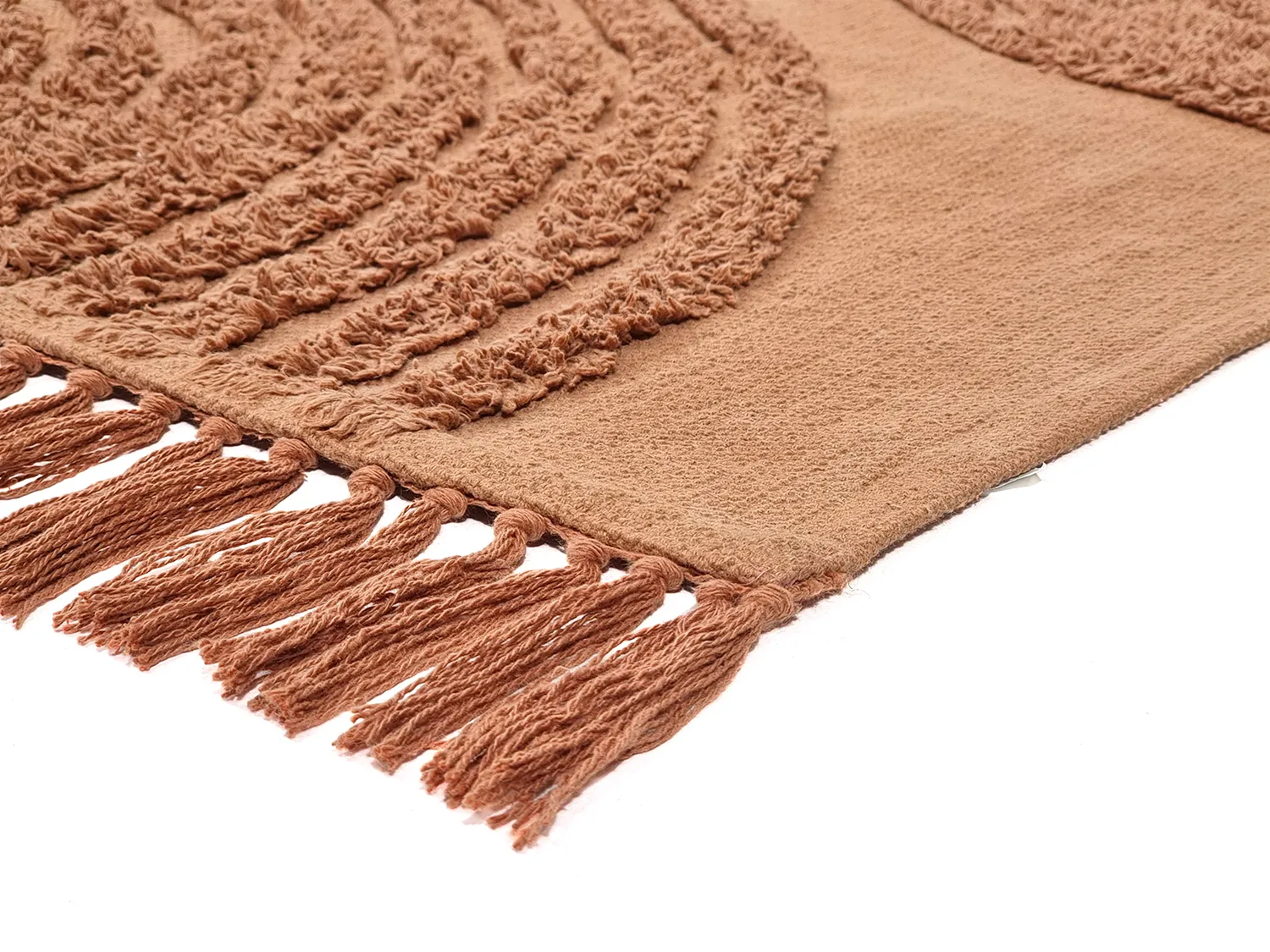 Tapis à poils longs - Jovie Natural Cotton Shaggy (terre cuite)