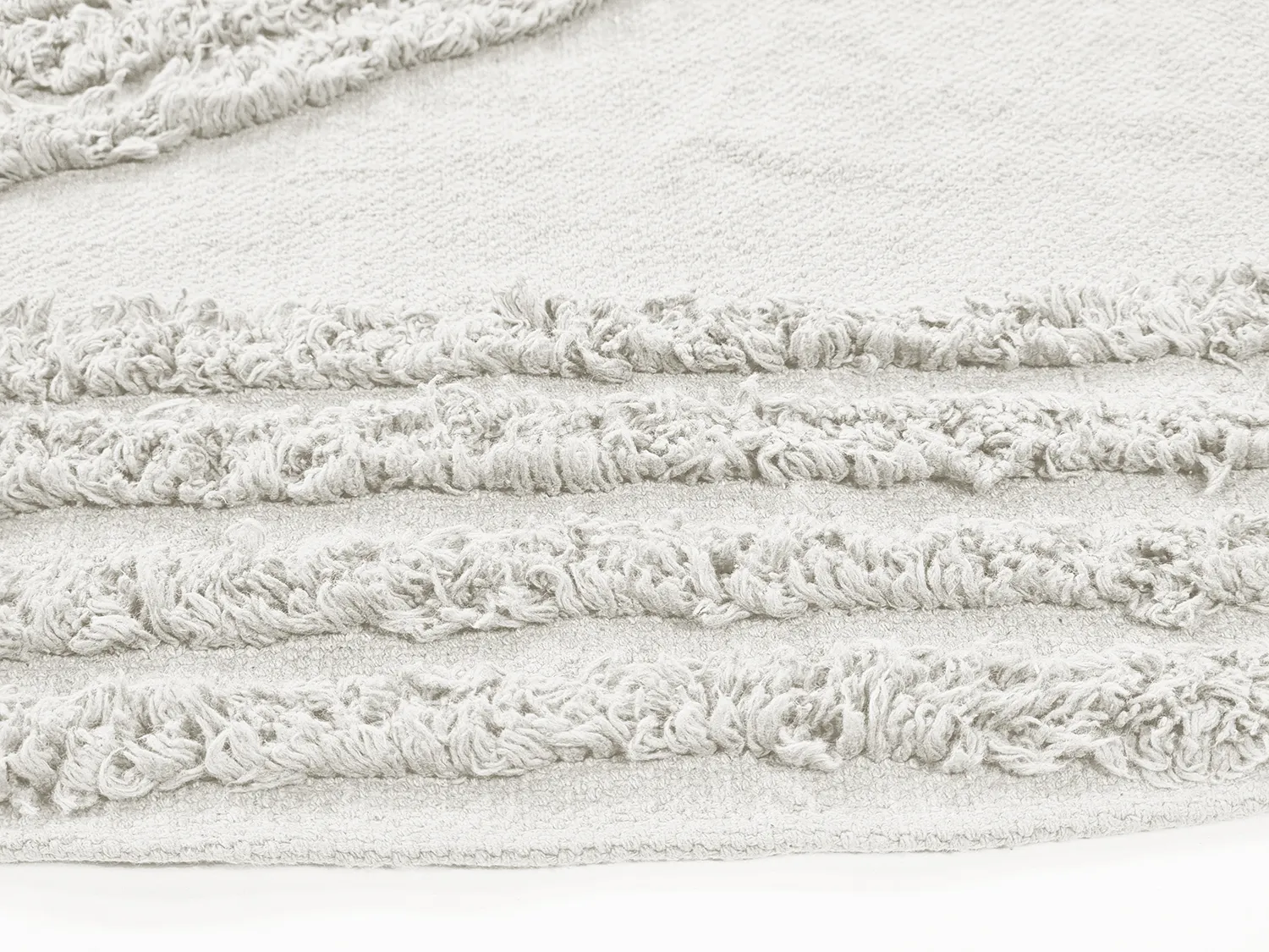 Runde Teppiche - Jovie Natural Cotton Shaggy (offwhite)