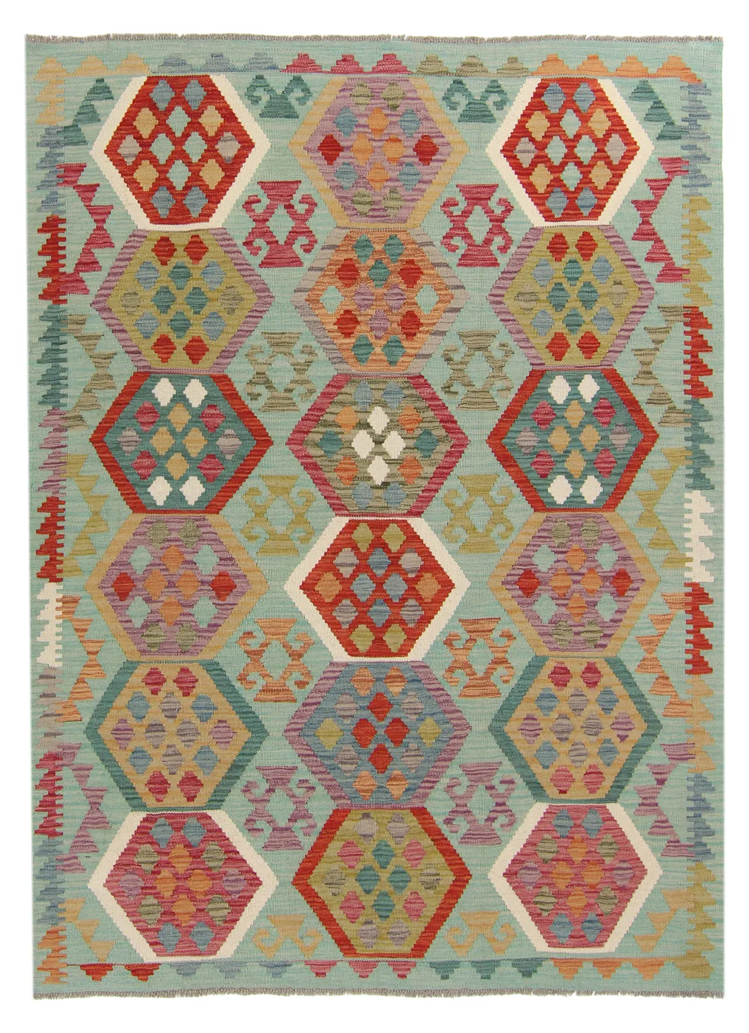 Orientalischer Kelim-Teppich 199 x 146 cm