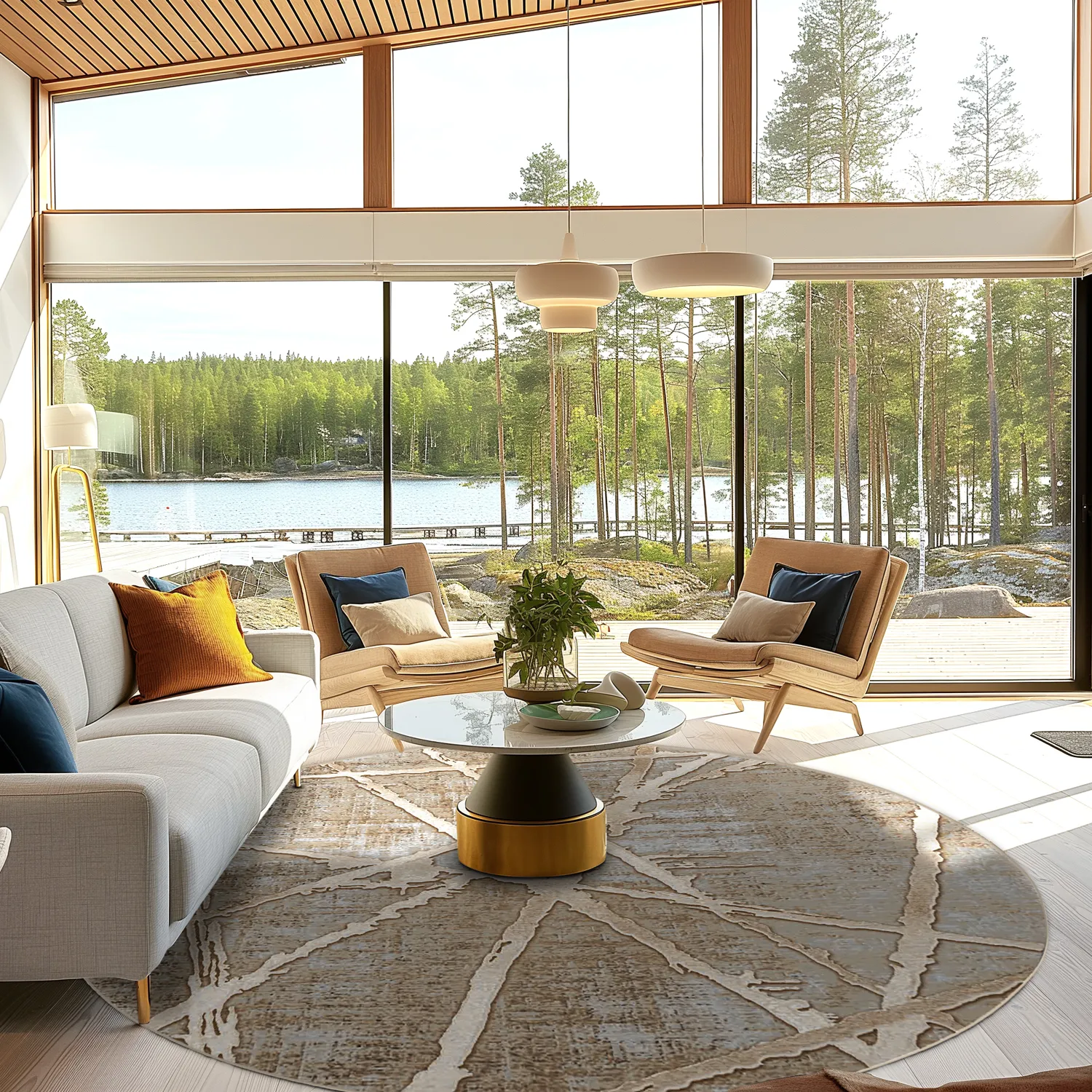 Rund Teppich - Lagos (beige)