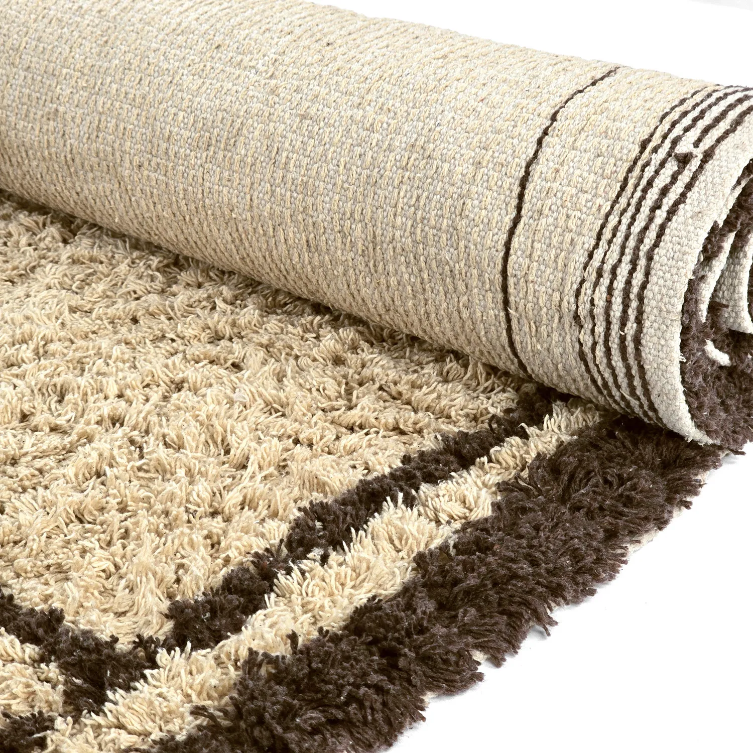 Hochflorteppiche - Lana Natural Cotton Shaggy (beige/braun)