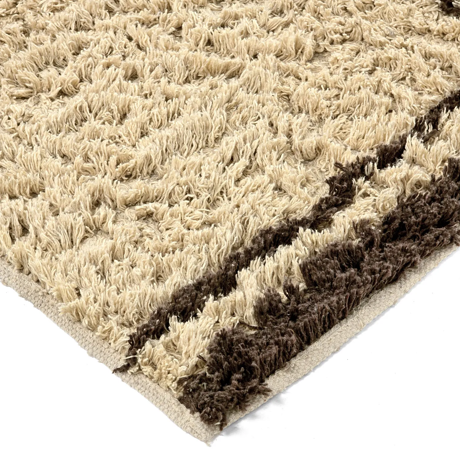 Hochflorteppiche - Lana Natural Cotton Shaggy (beige/braun)