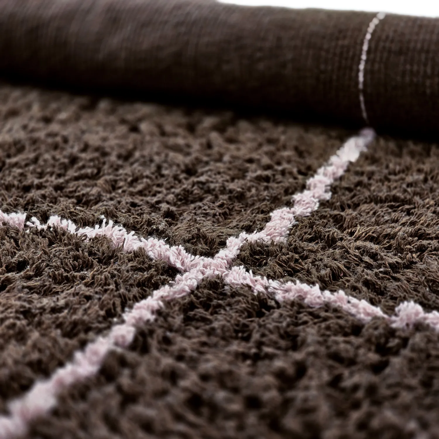 Rund Teppich - Lana Natural Cotton Shaggy (braun)