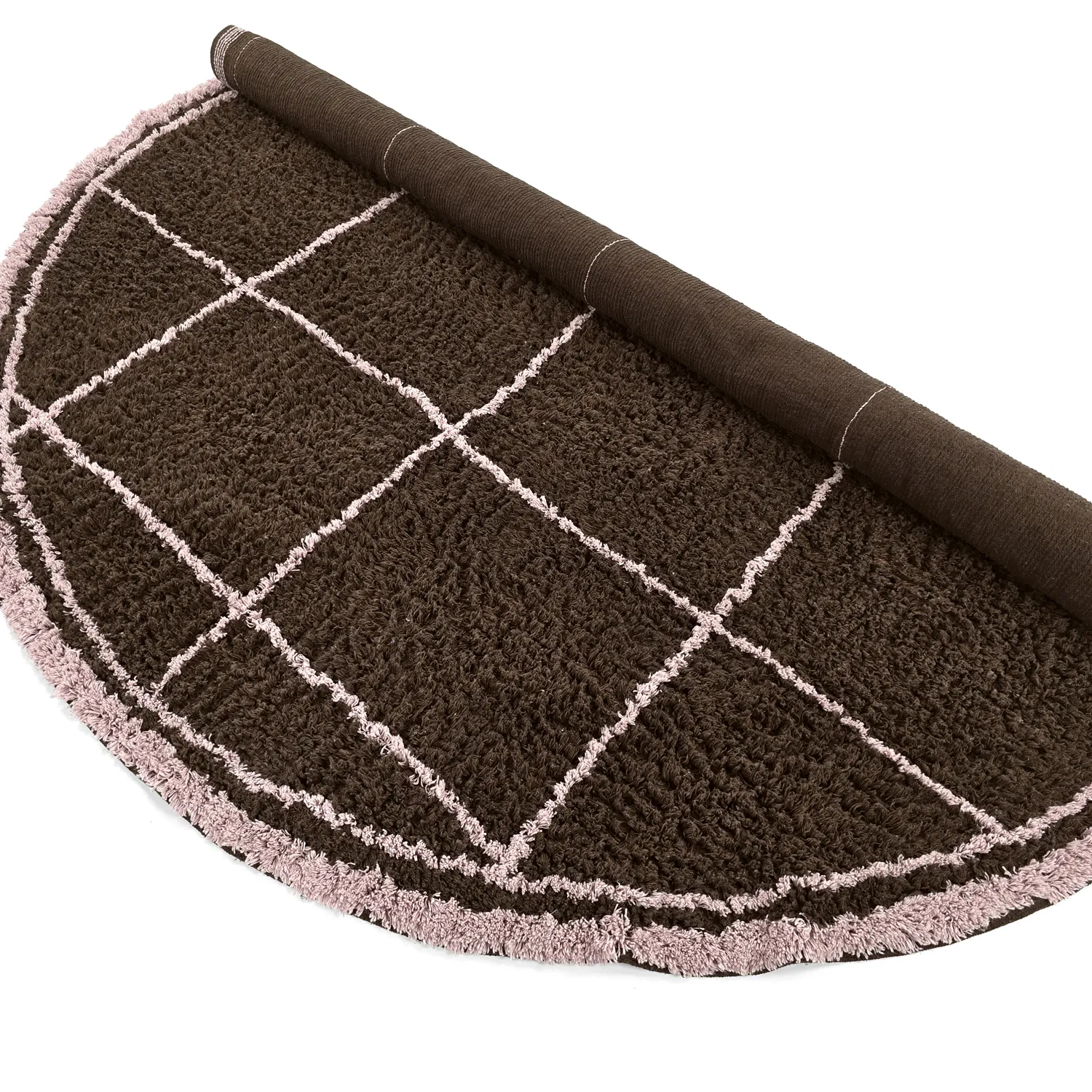 Rund Teppich - Lana Natural Cotton Shaggy (braun)