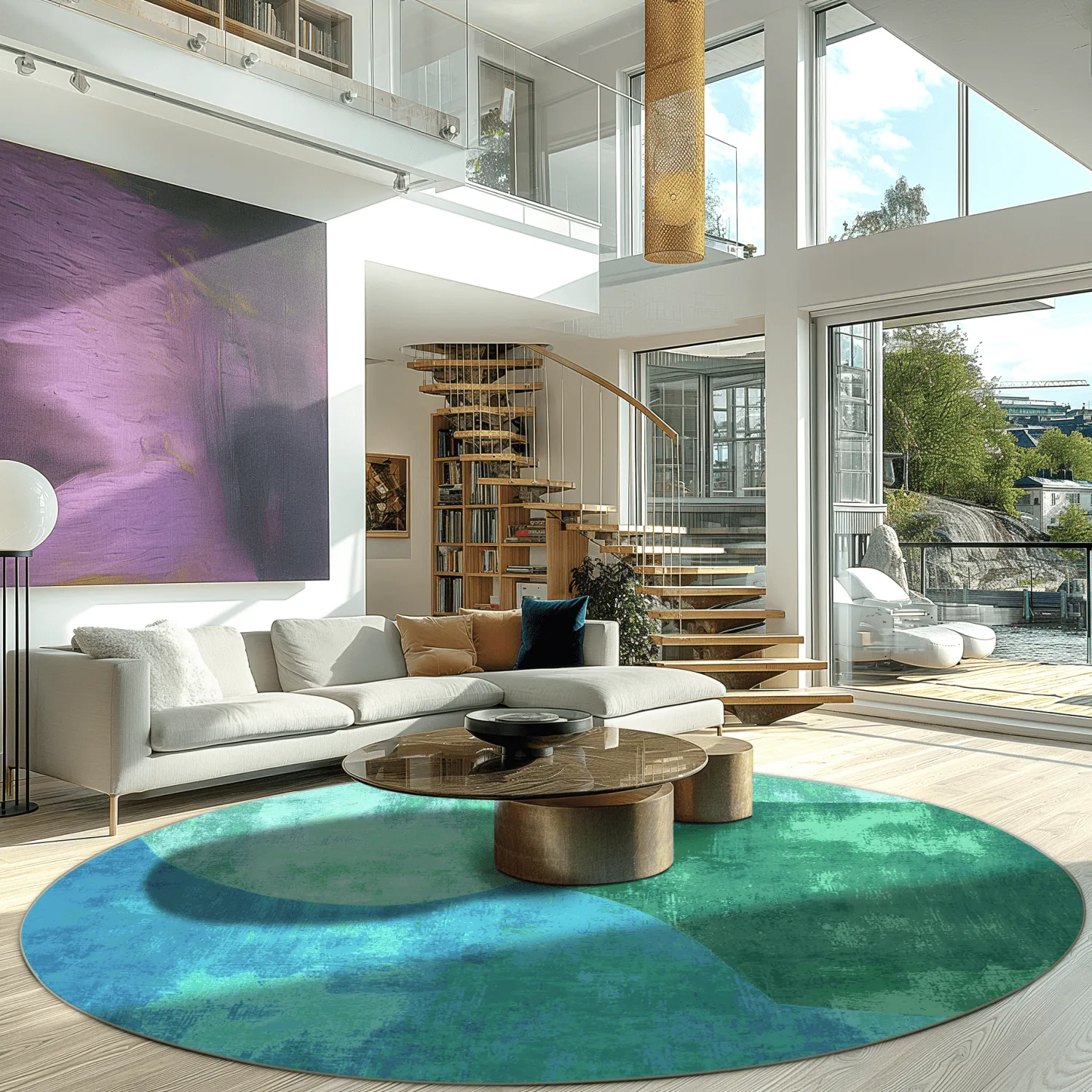 Rund Teppich - Lazio (grün)