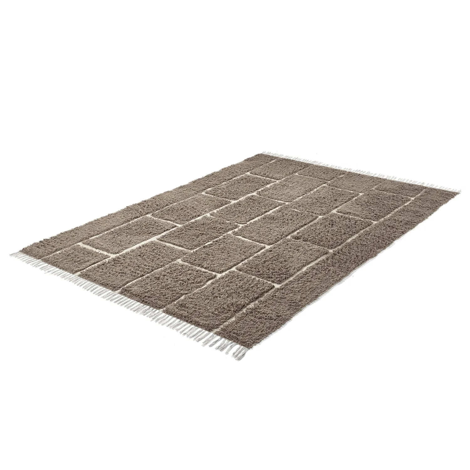 Tapis à poils longs - Lindley Natural Cotton Shaggy (taupe/siva)